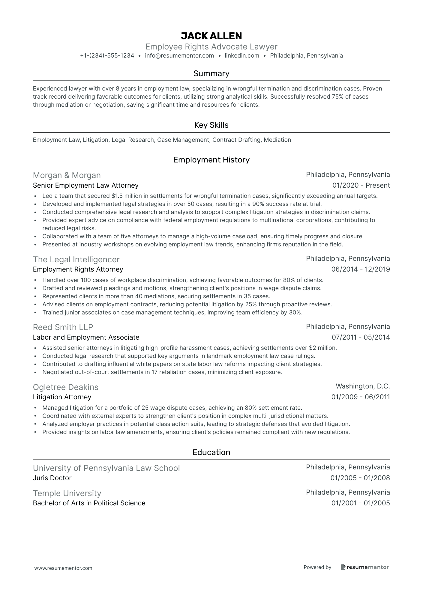 Employee Rights Advocate Lawyer