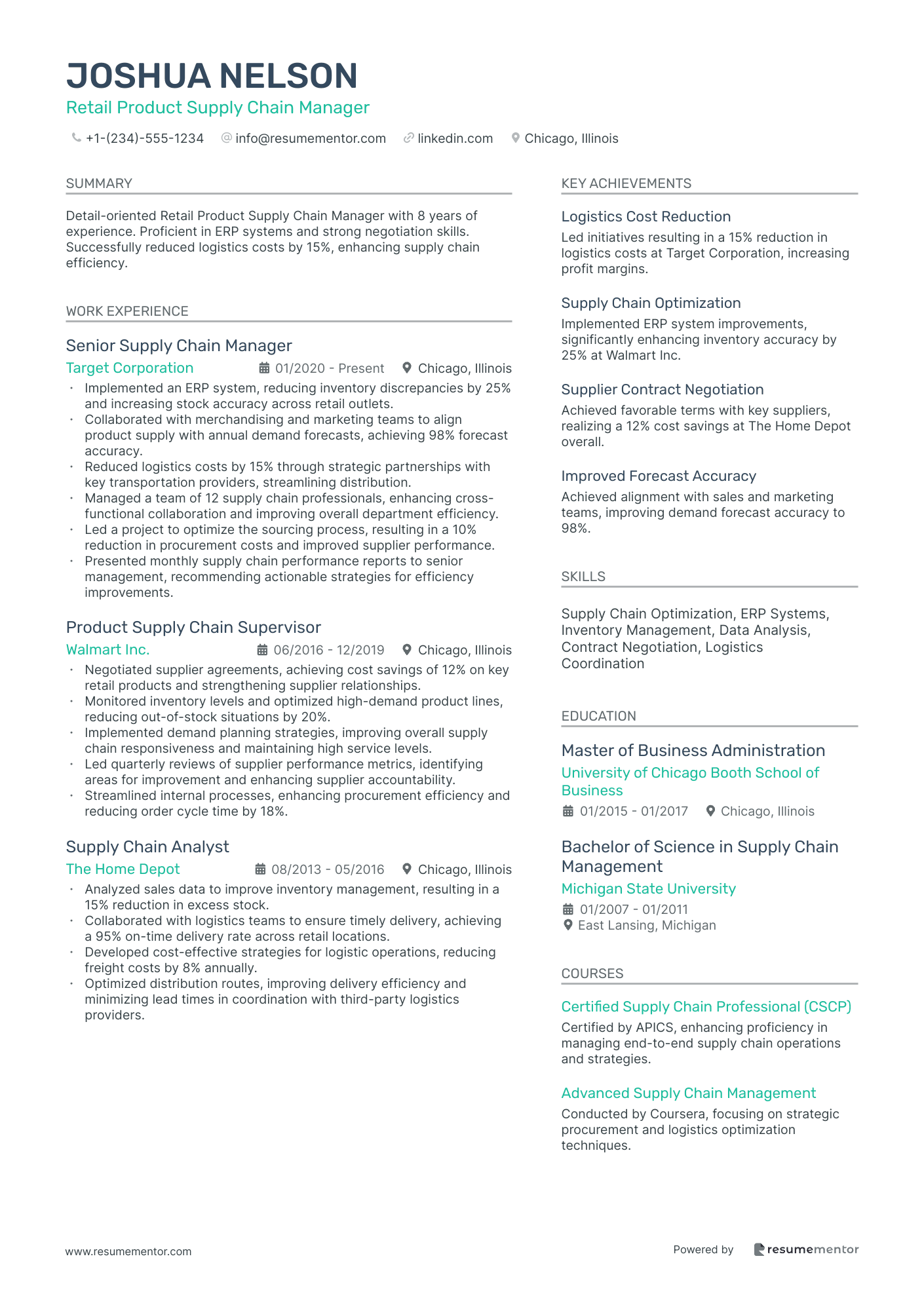 Retail Product Supply Chain Manager