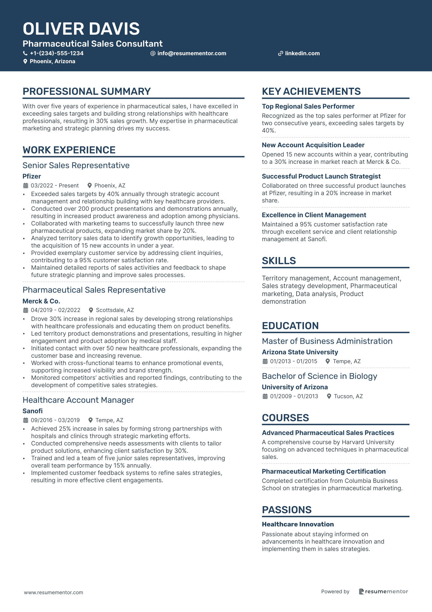 Pharmaceutical Sales Consultant