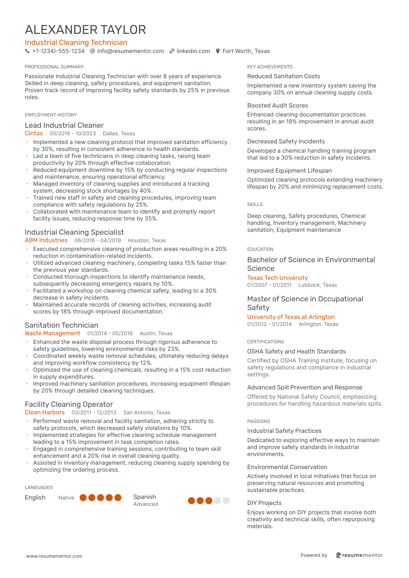 Industrial Cleaning Technician