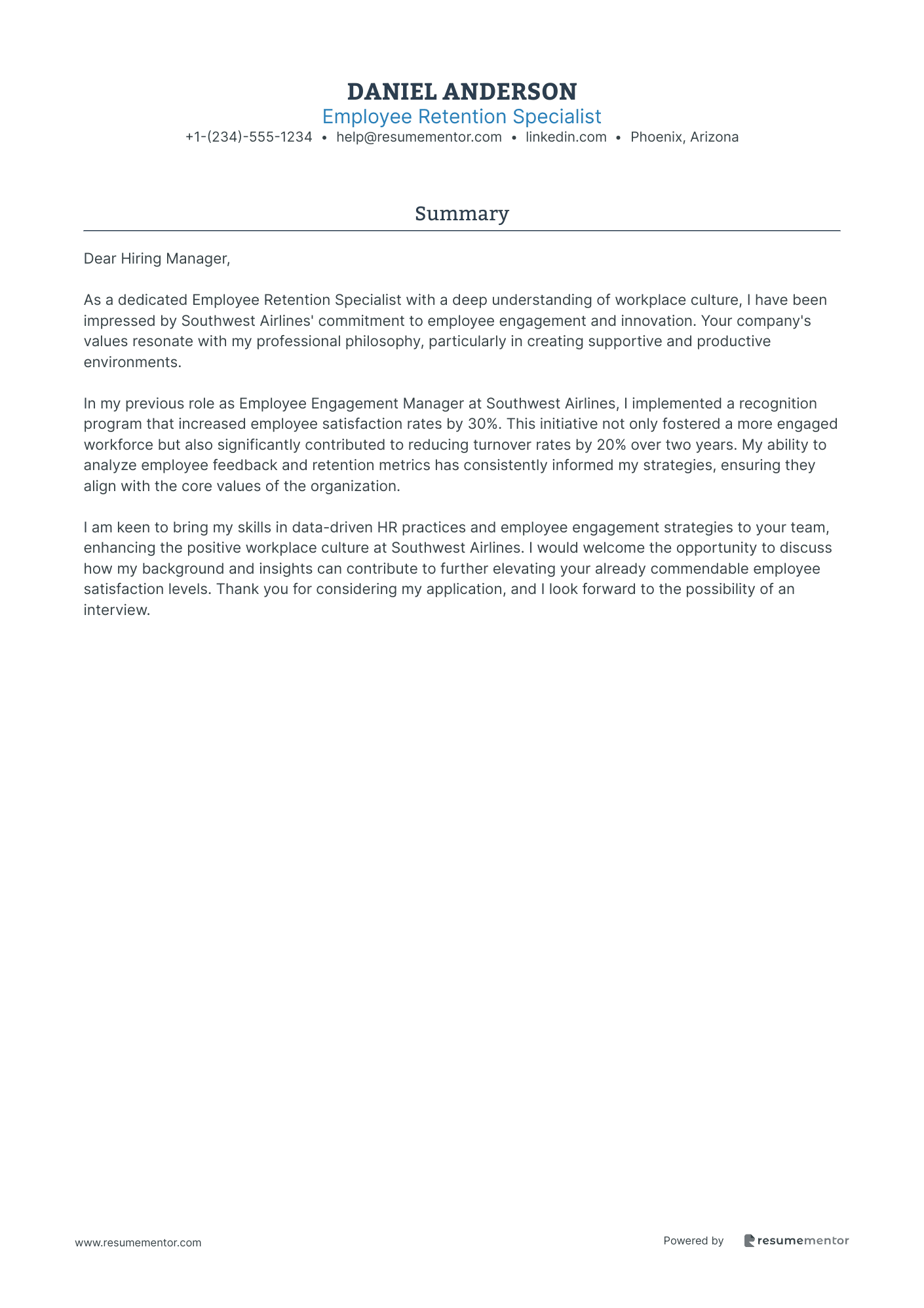 Employee Retention Specialist