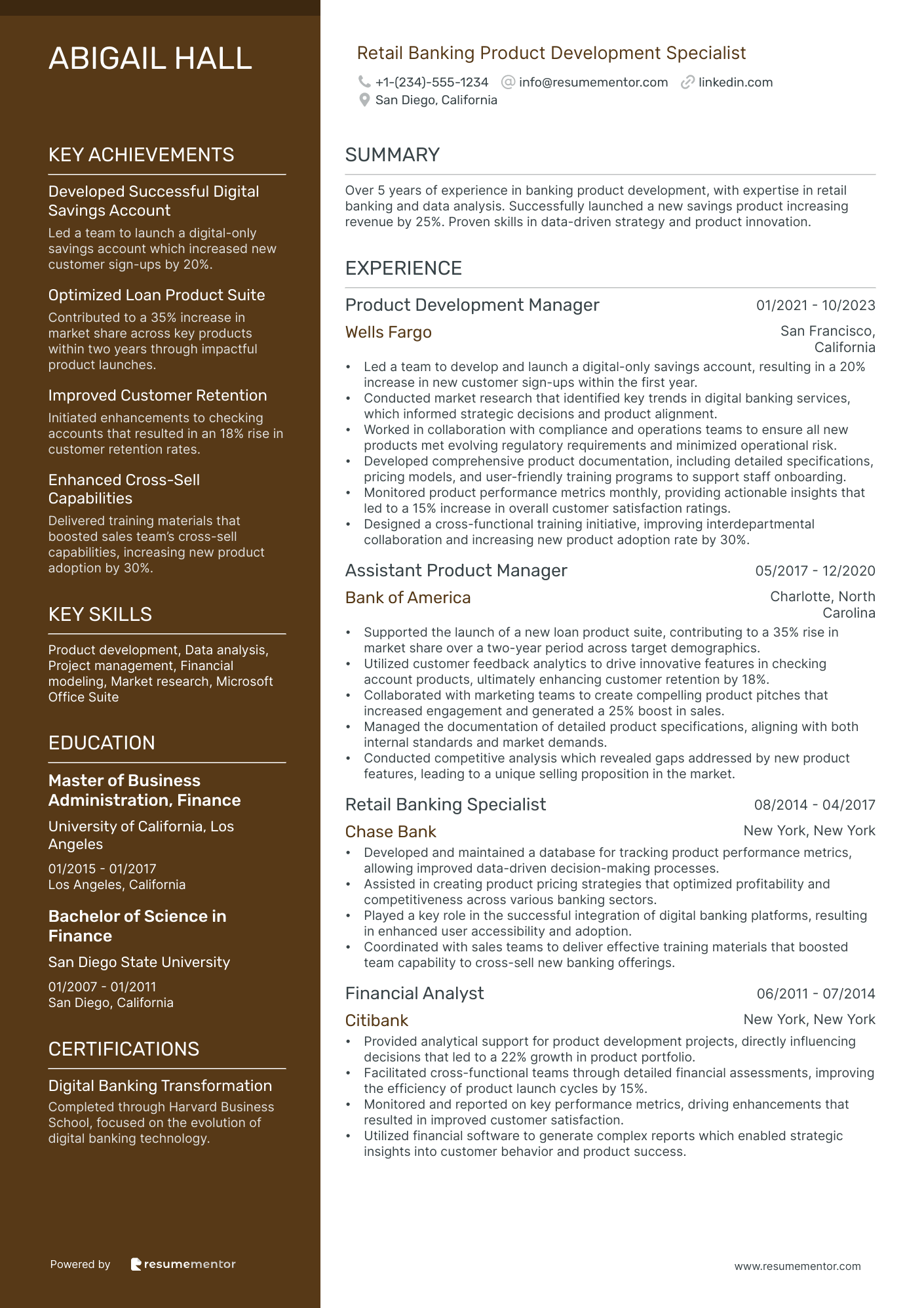 Retail Banking Product Development Specialist