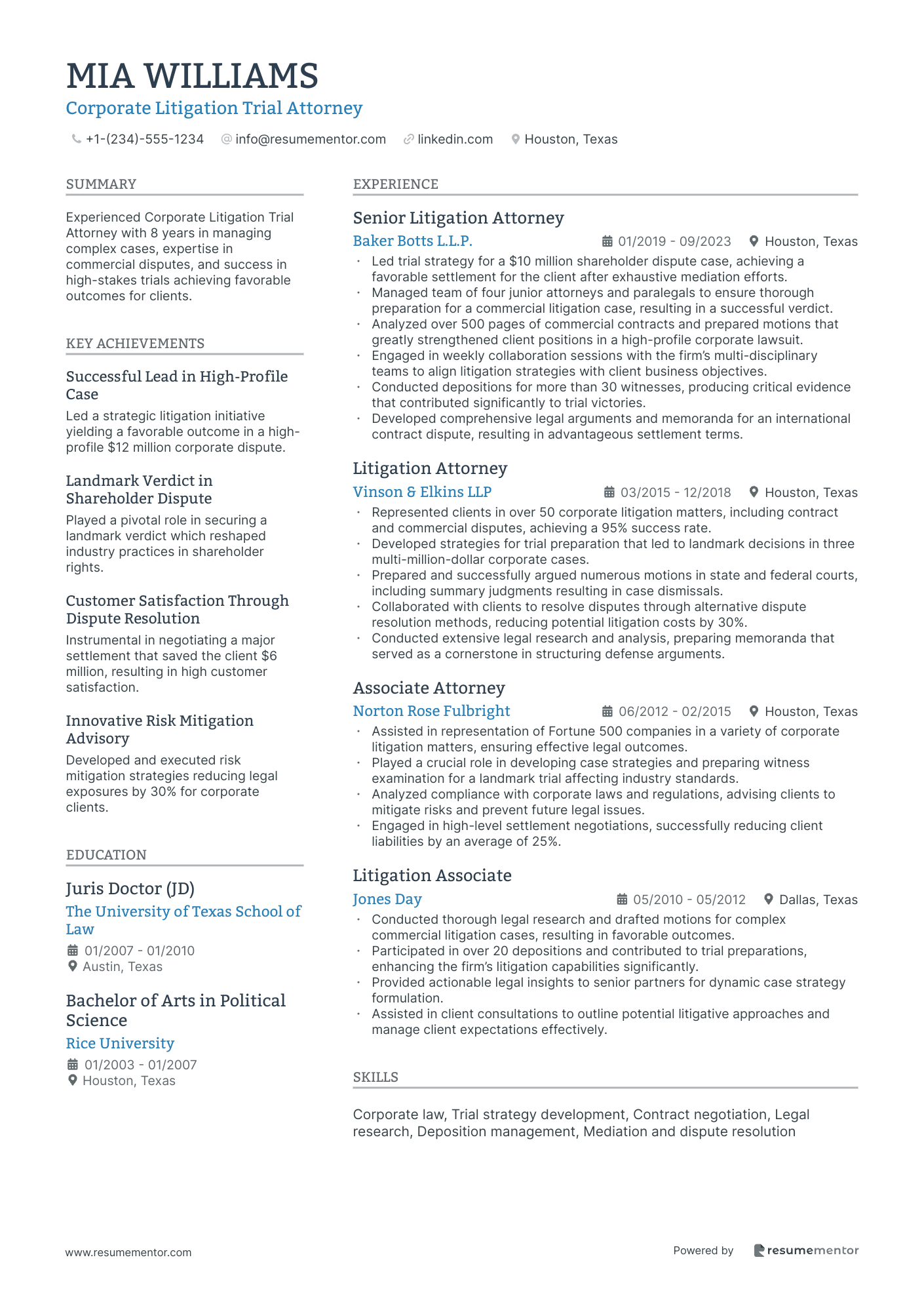 Corporate Litigation Trial Attorney