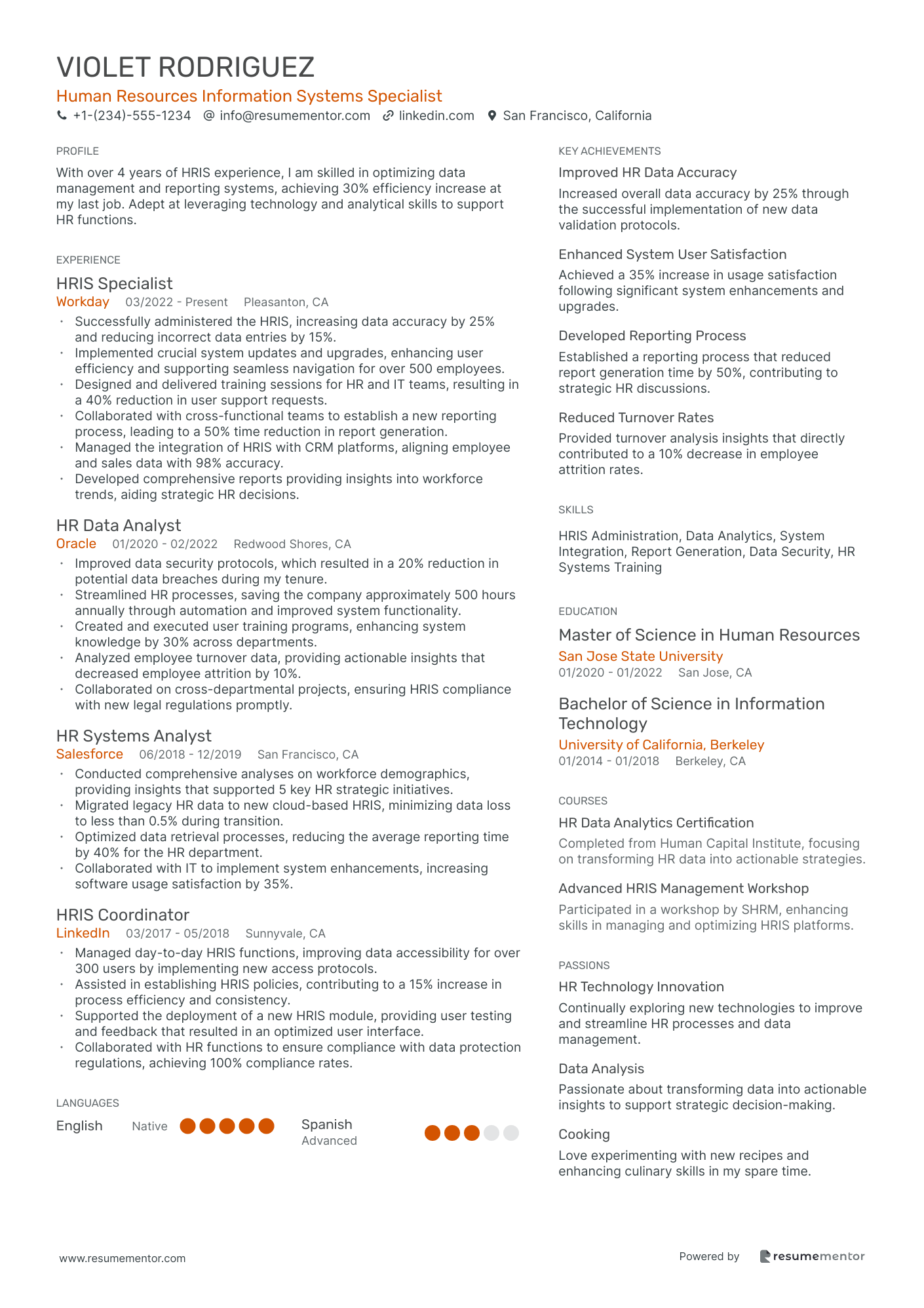 Human Resources Information Systems Specialist