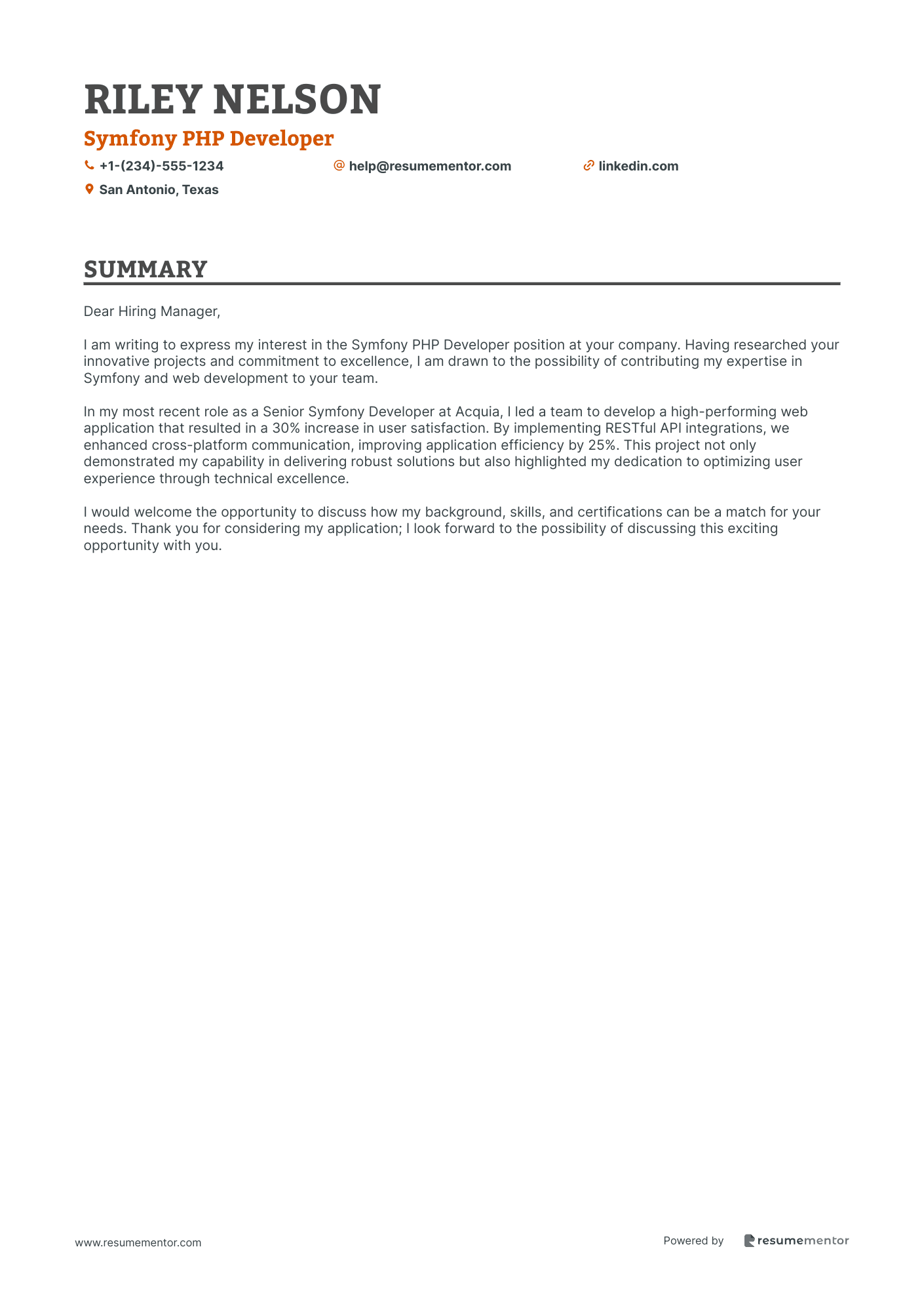 Symfony PHP Developer