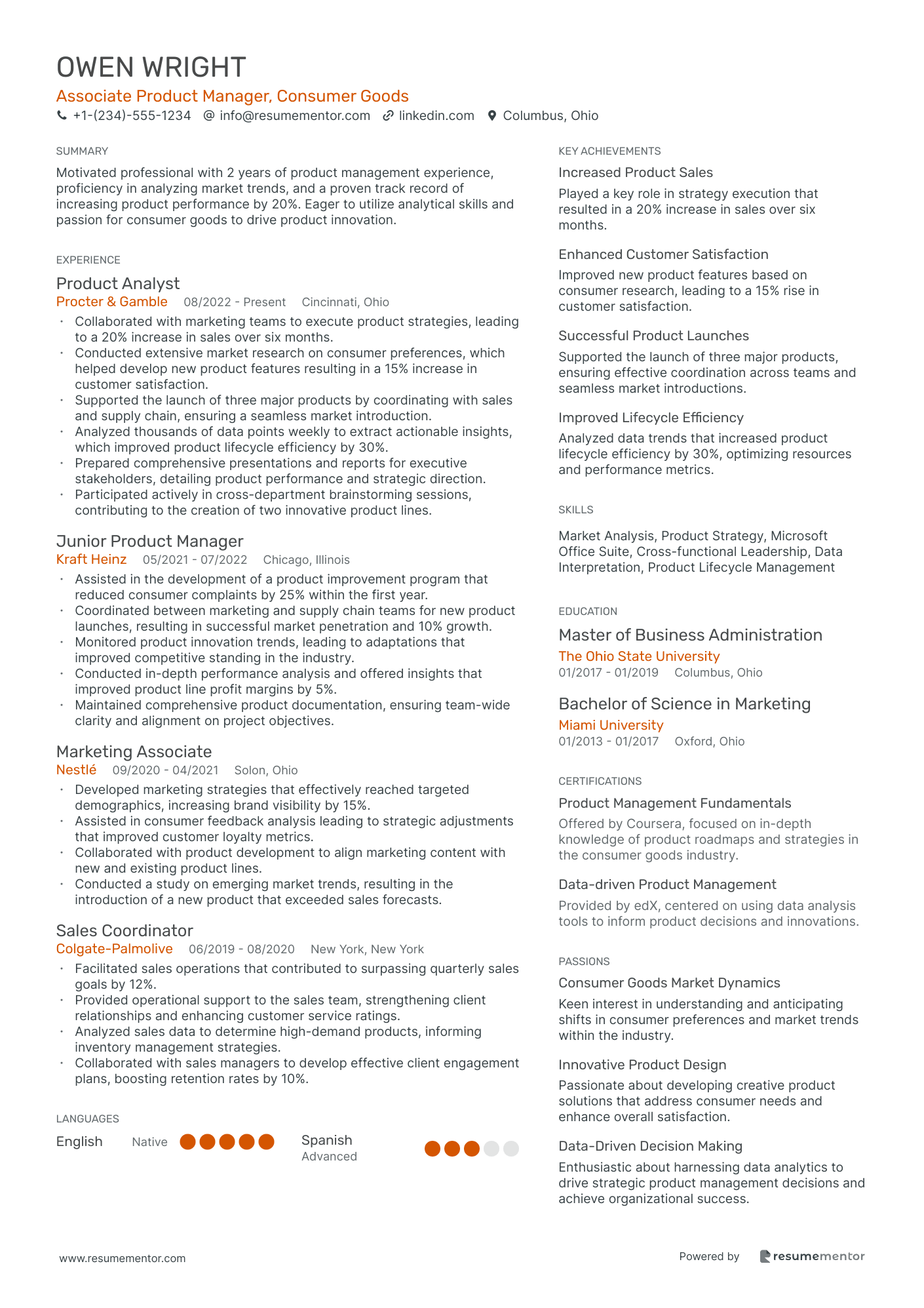 Associate Product Manager, Consumer Goods