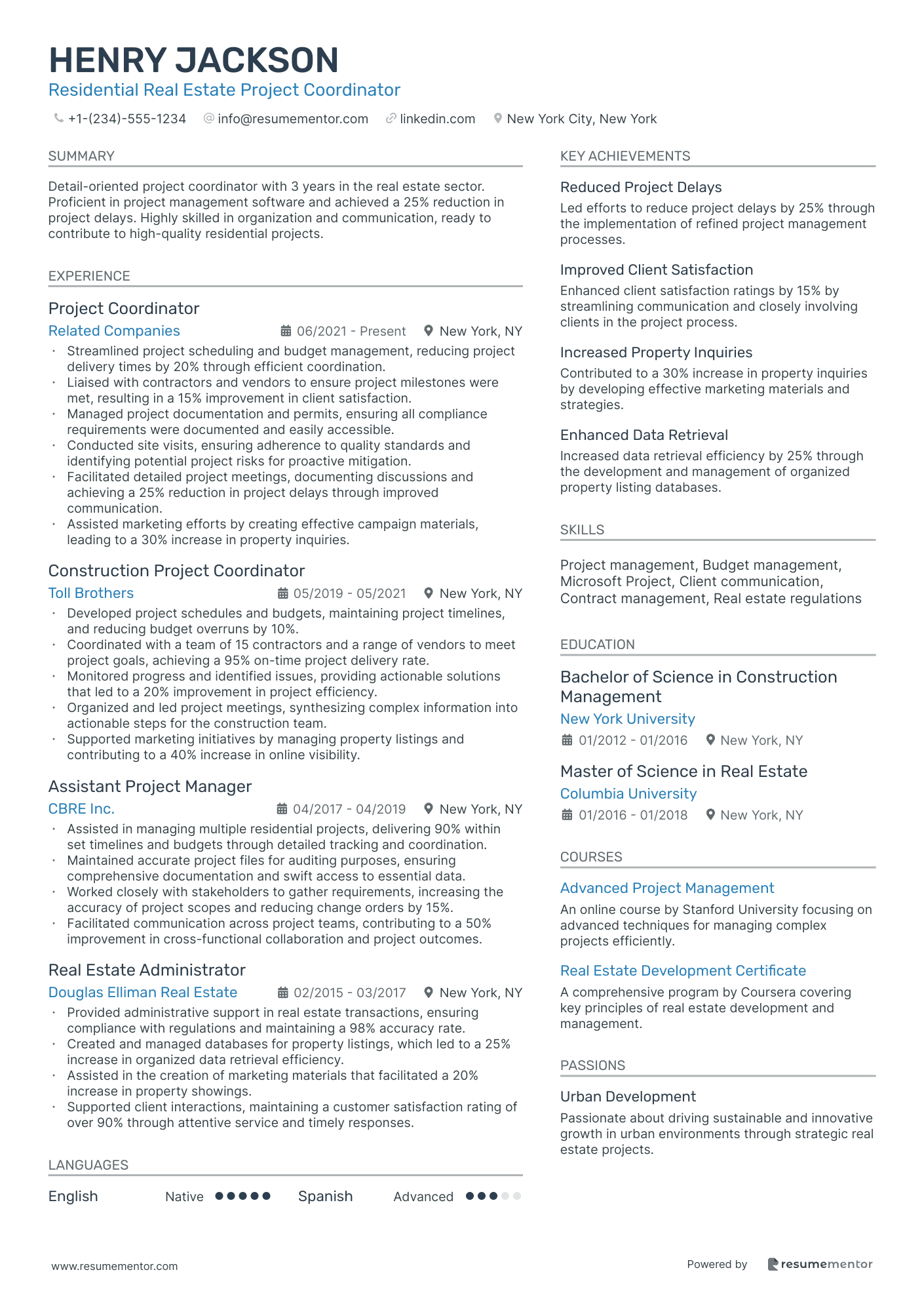 Residential Real Estate Project Coordinator