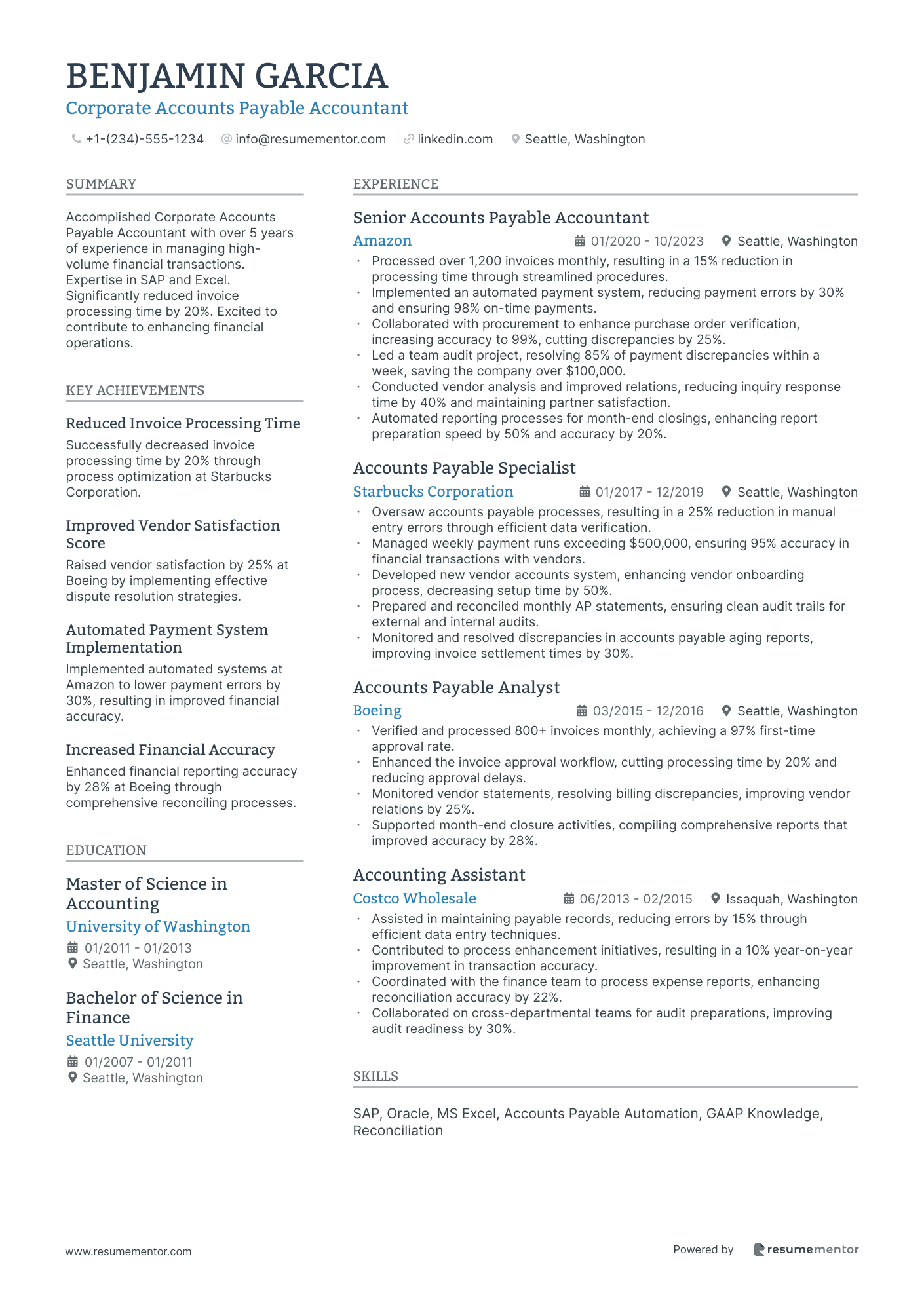Corporate Accounts Payable Accountant