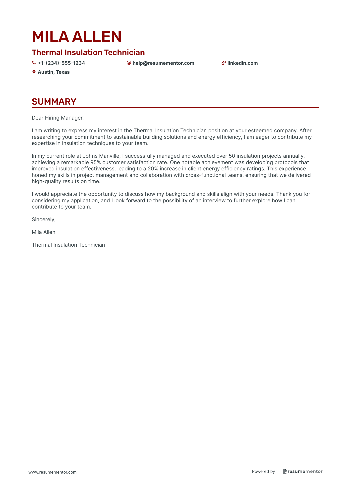 Thermal Insulation Technician