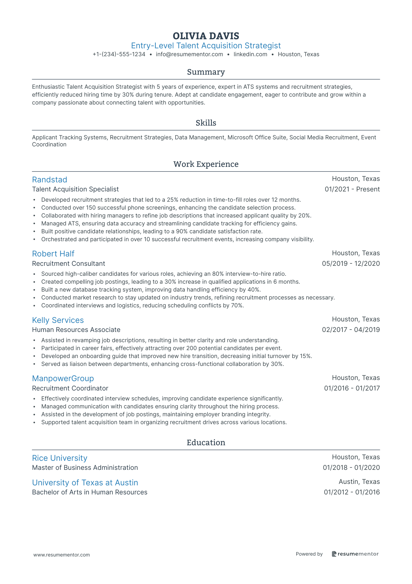 Entry Level Talent Acquisition Strategist