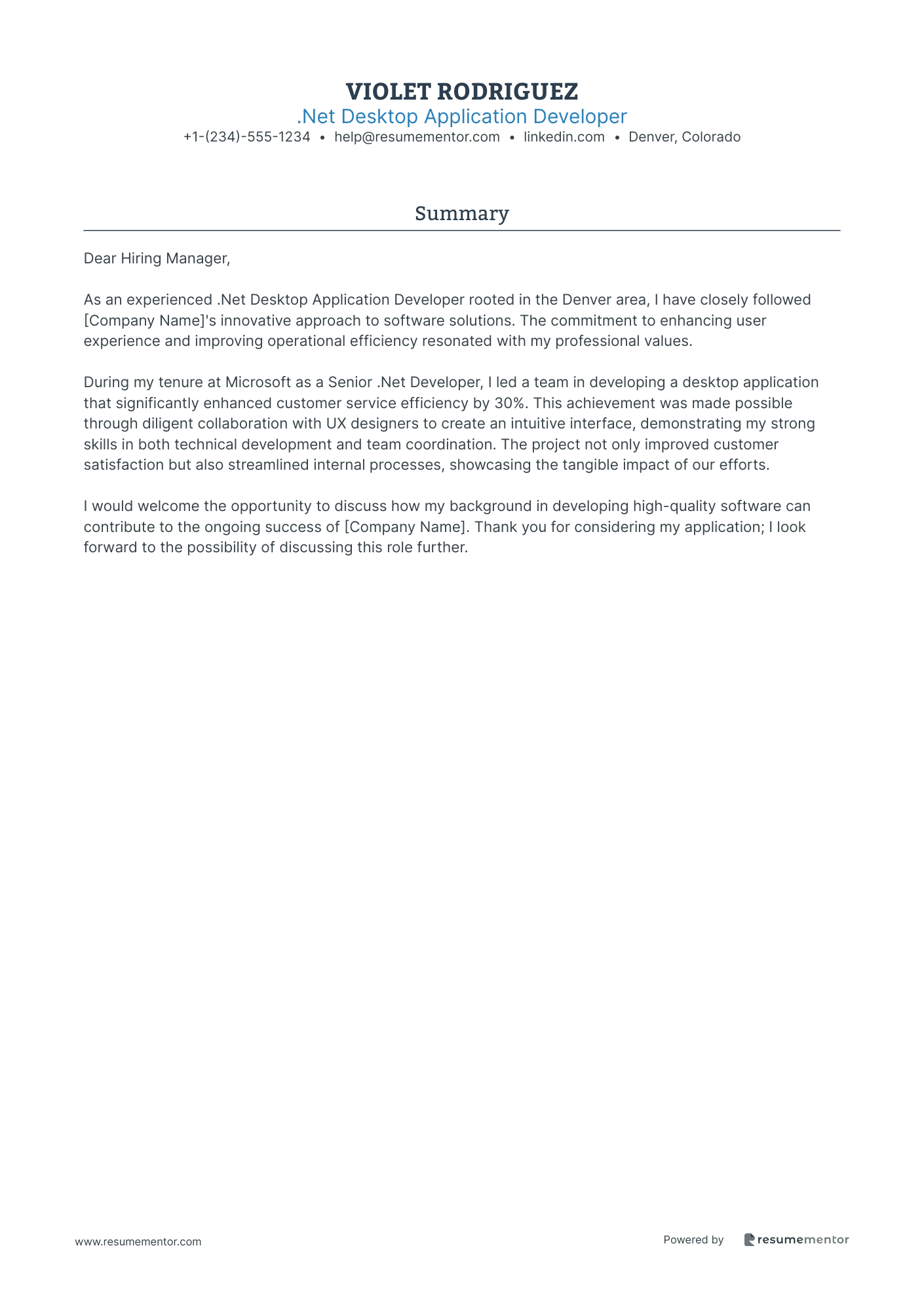 .Net Desktop Application Developer