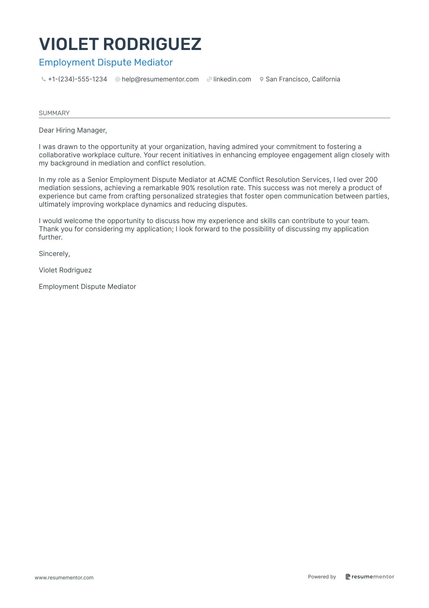 Employment Dispute Mediator