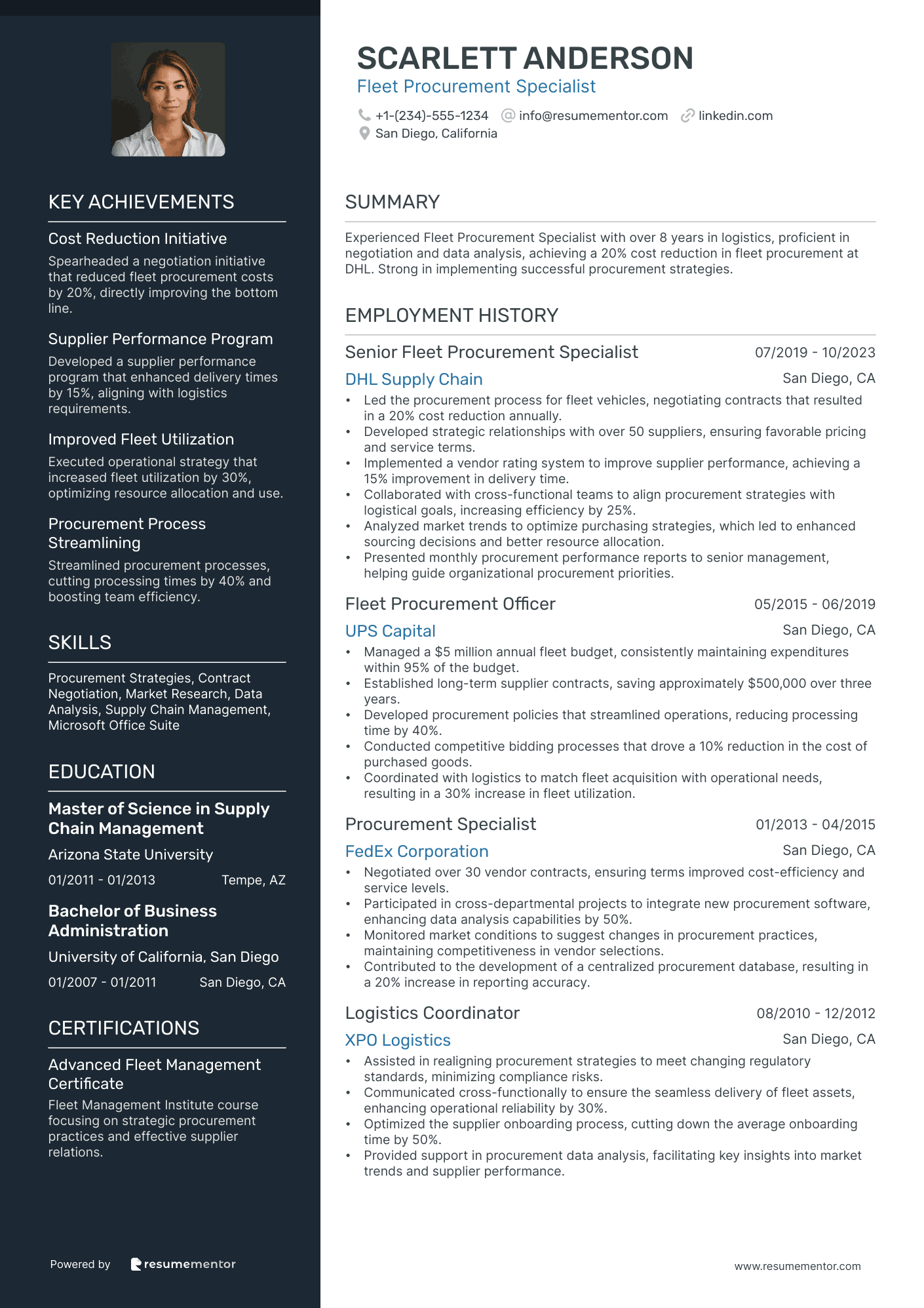 Fleet Procurement Specialist