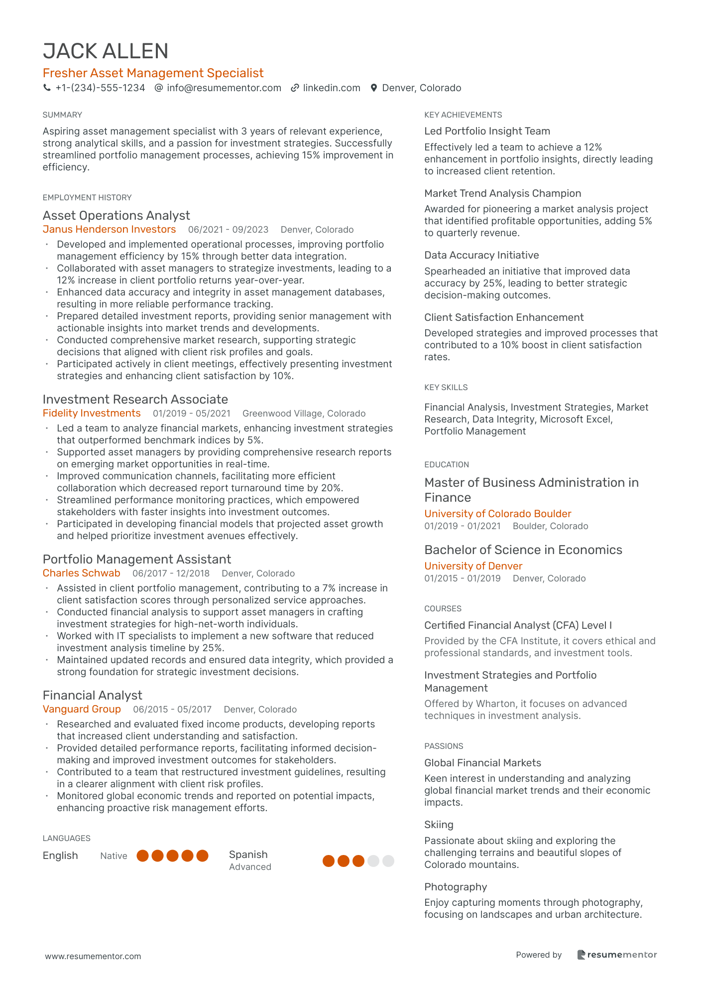 Fresher Asset Management Specialist