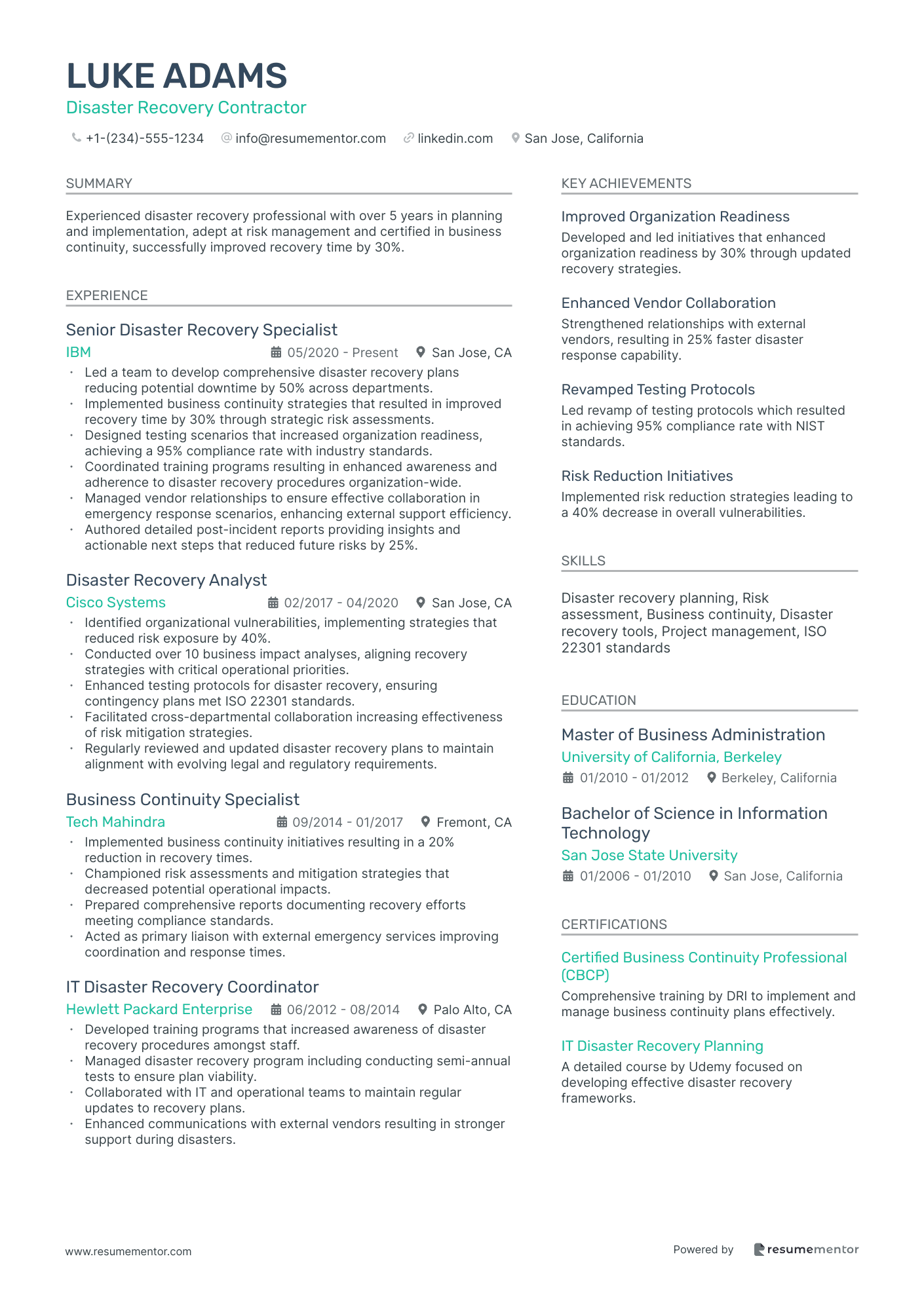 Disaster Recovery Contractor