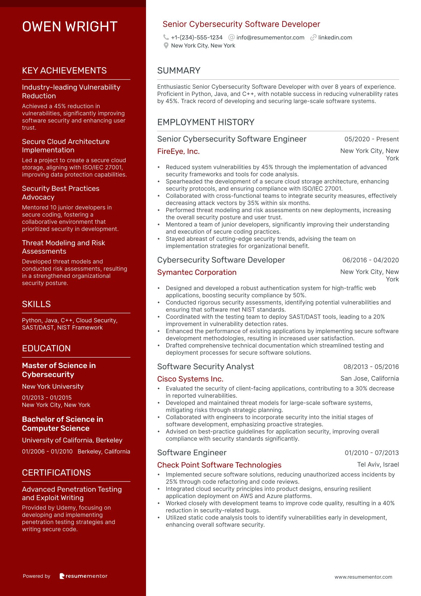 Senior Cybersecurity Software Developer