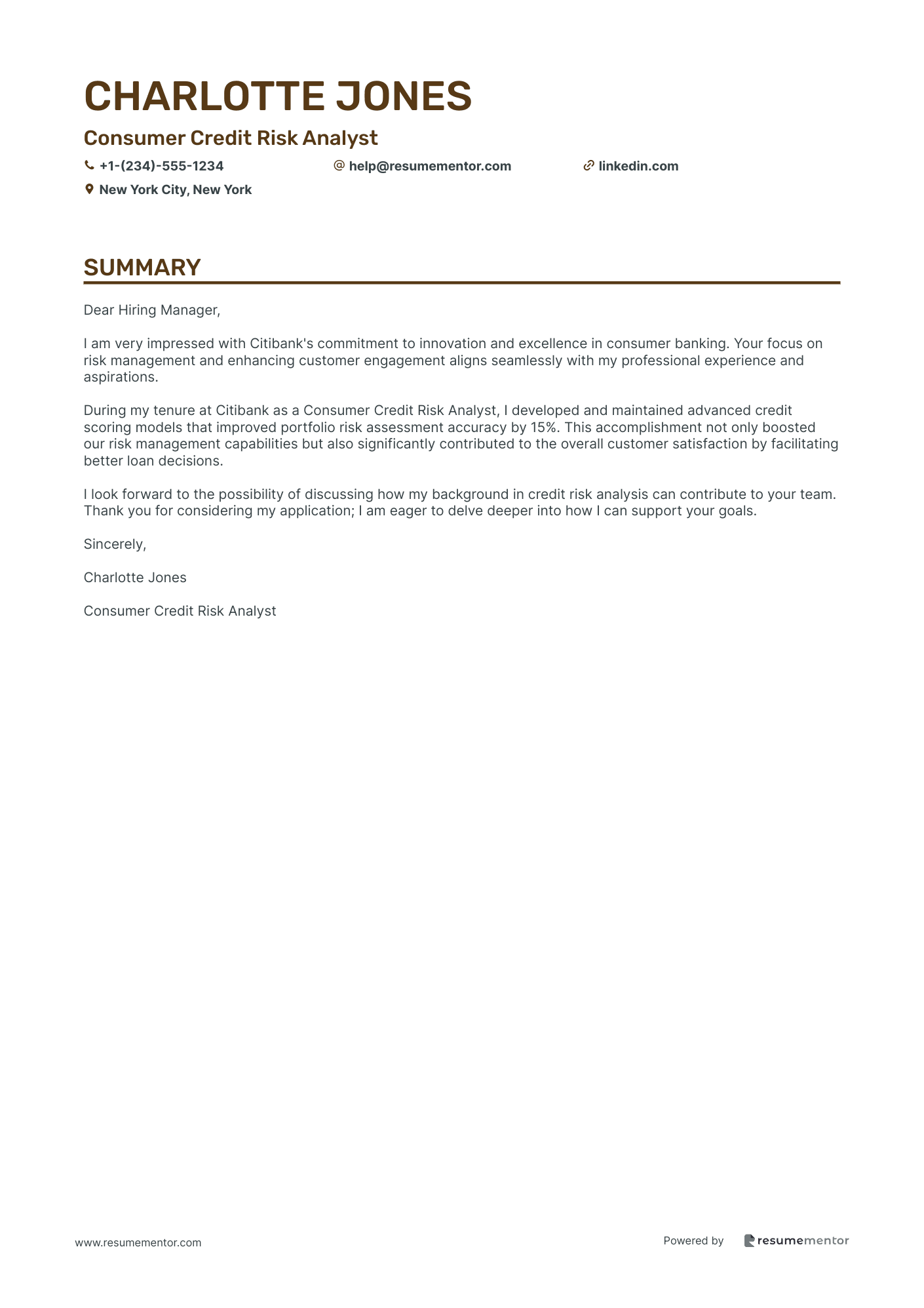 Consumer Credit Risk Analyst