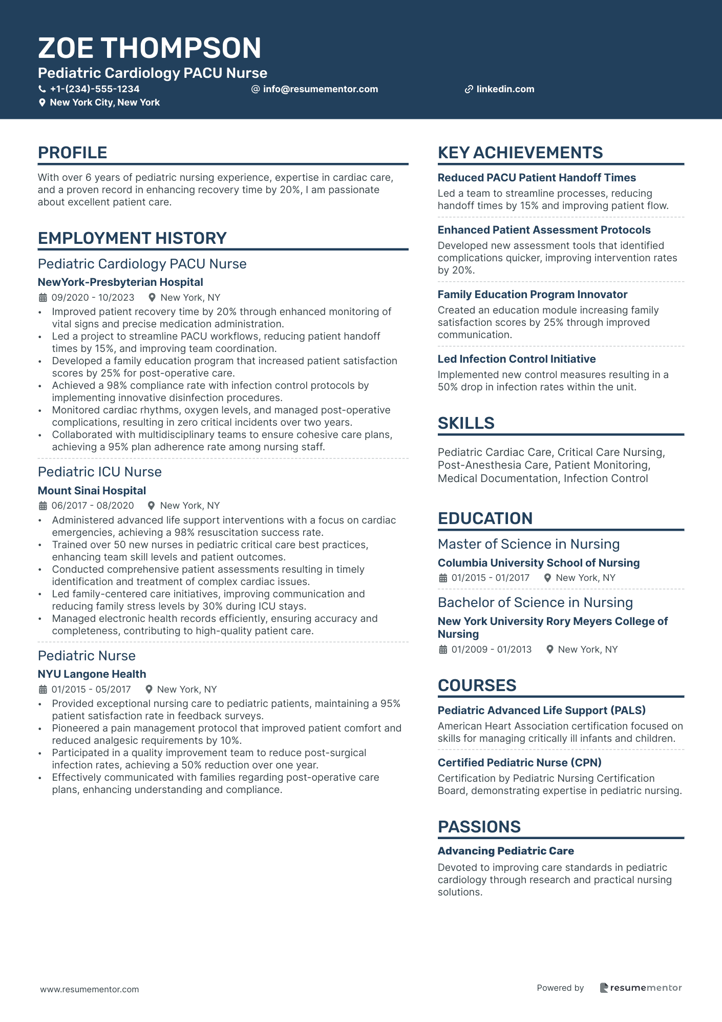 Pediatric Cardiology PACU Nurse