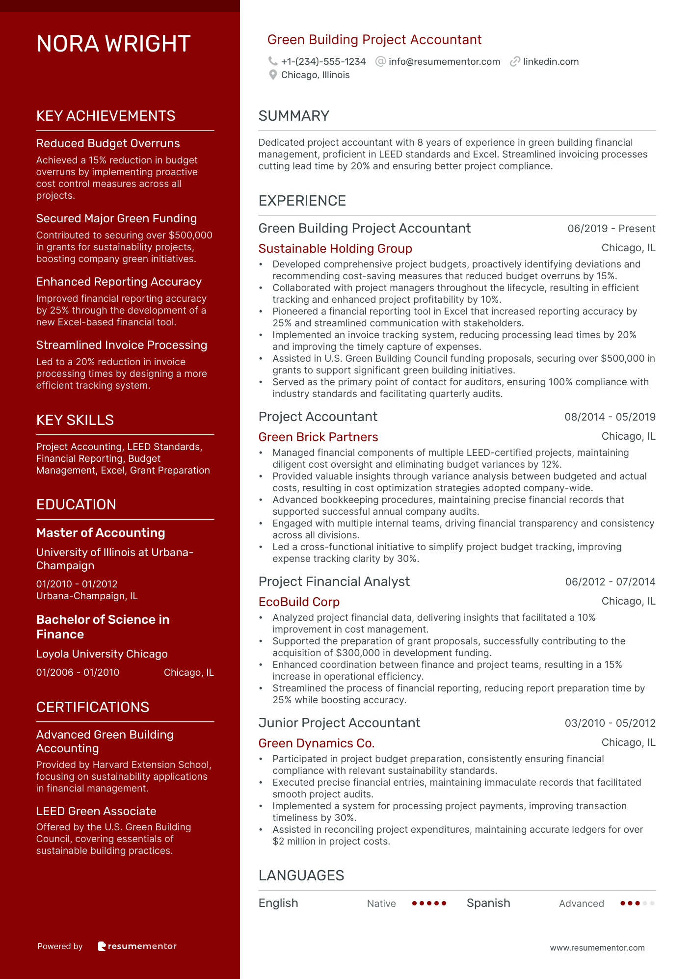 Green Building Project Accountant