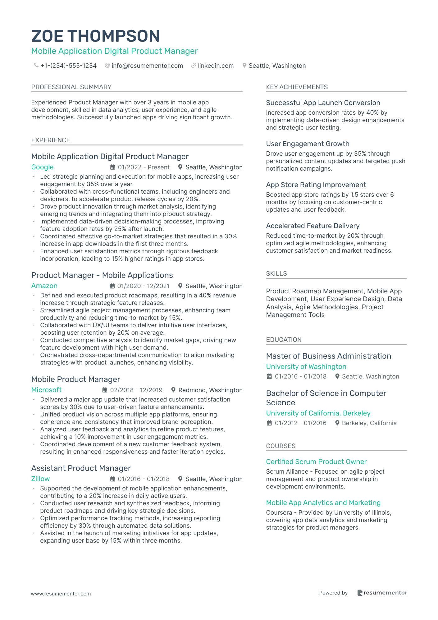 Mobile Application Digital Product Manager