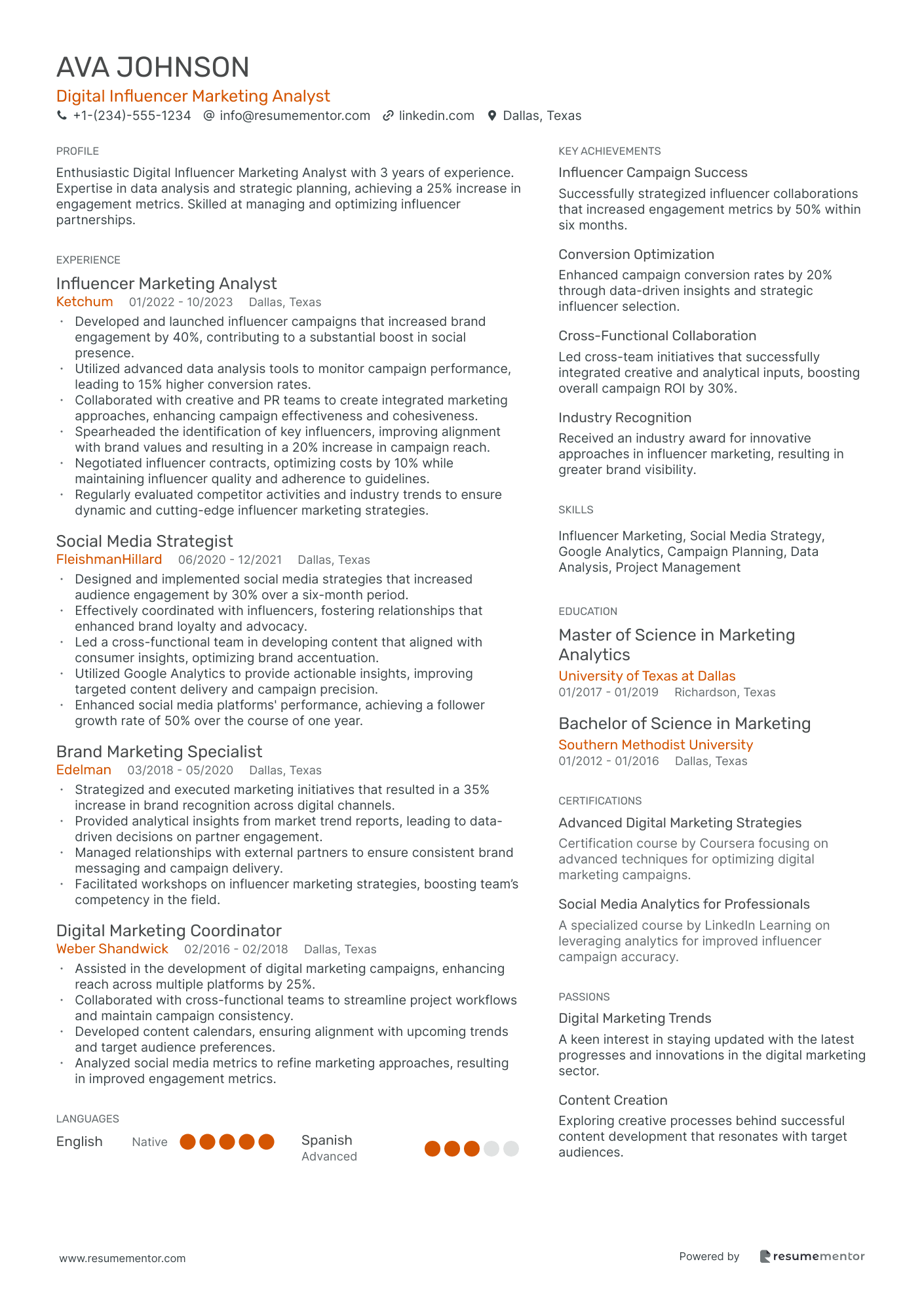 Digital Influencer Marketing Analyst