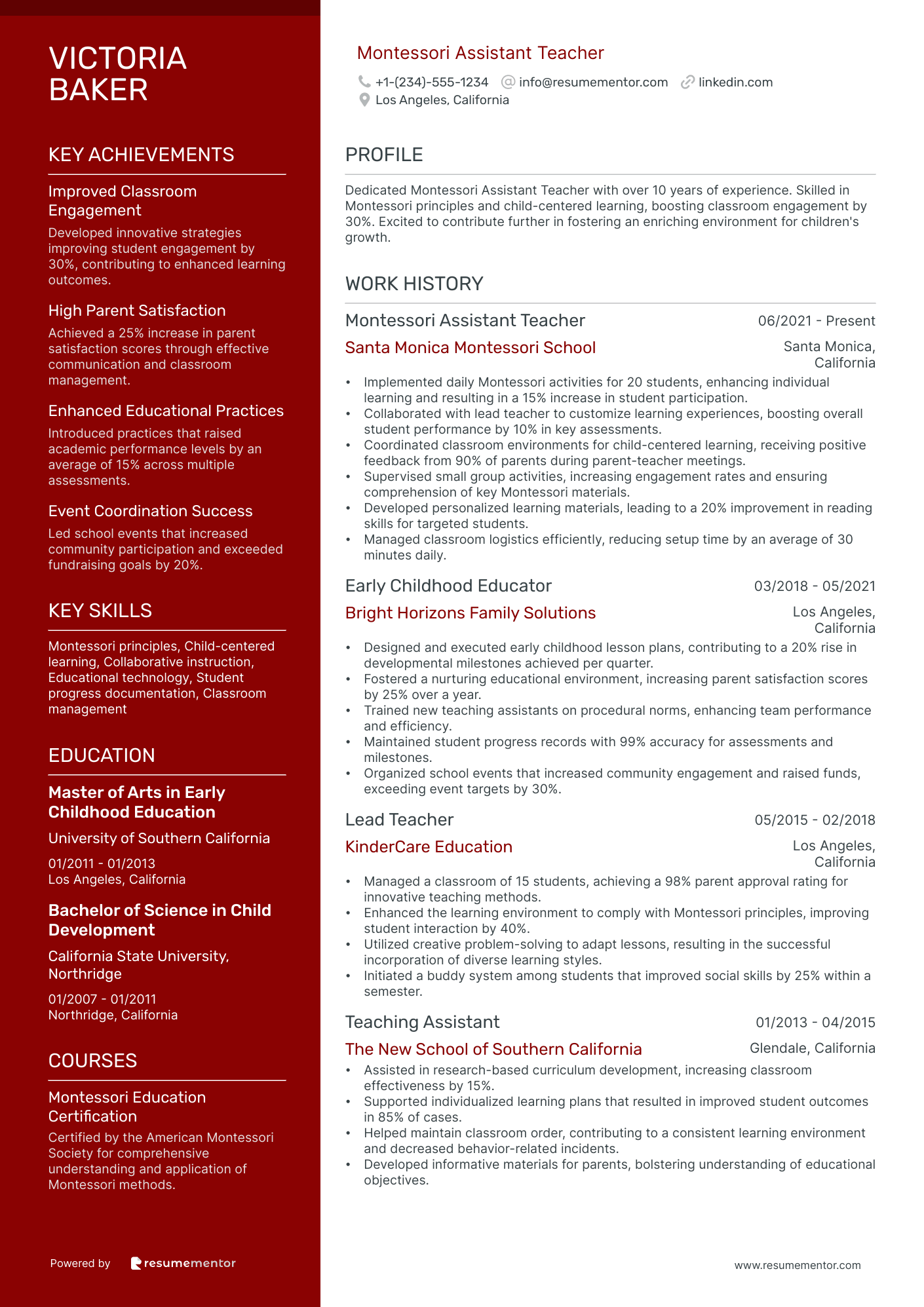 Montessori Assistant Teacher