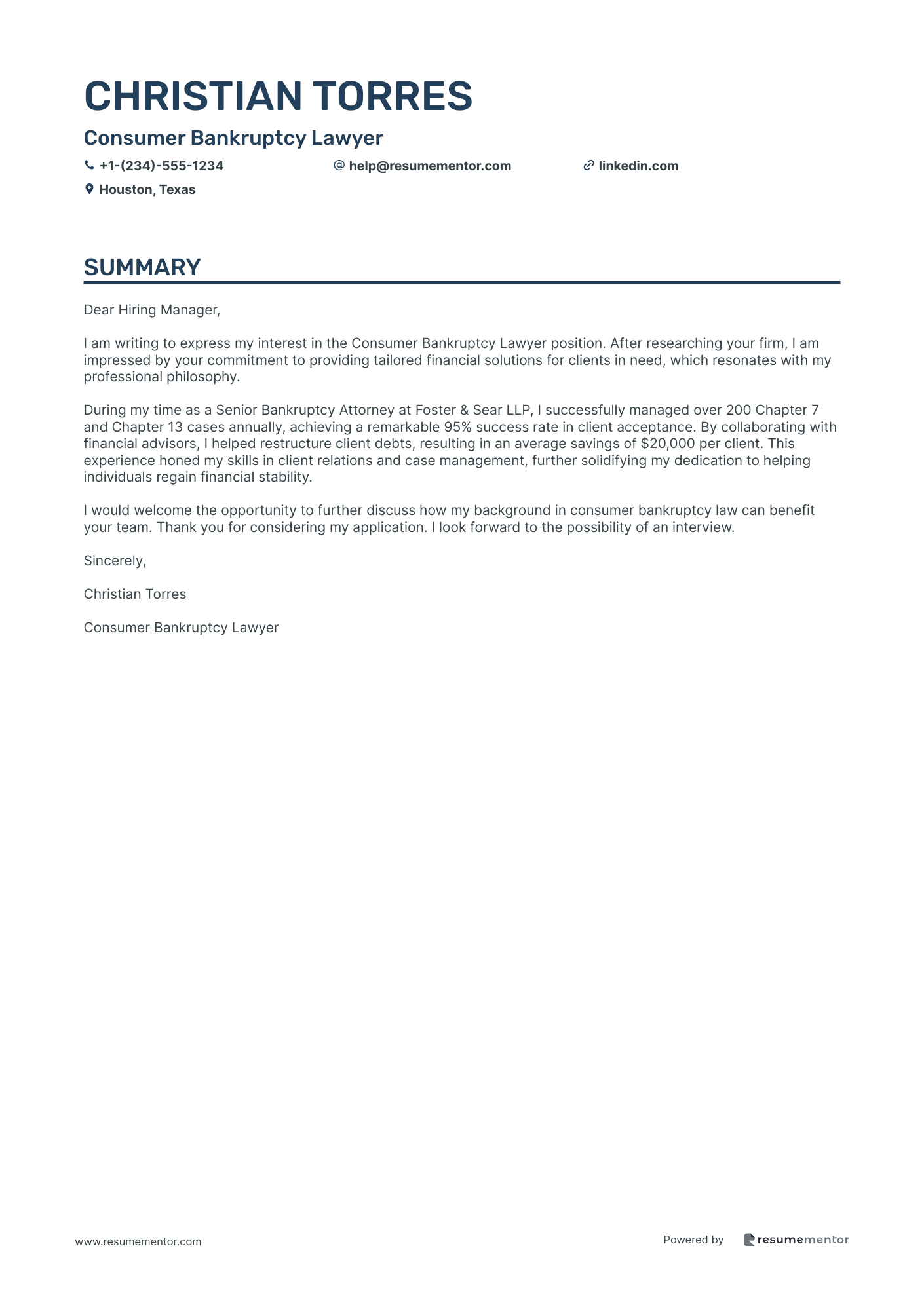 Consumer Bankruptcy Lawyer