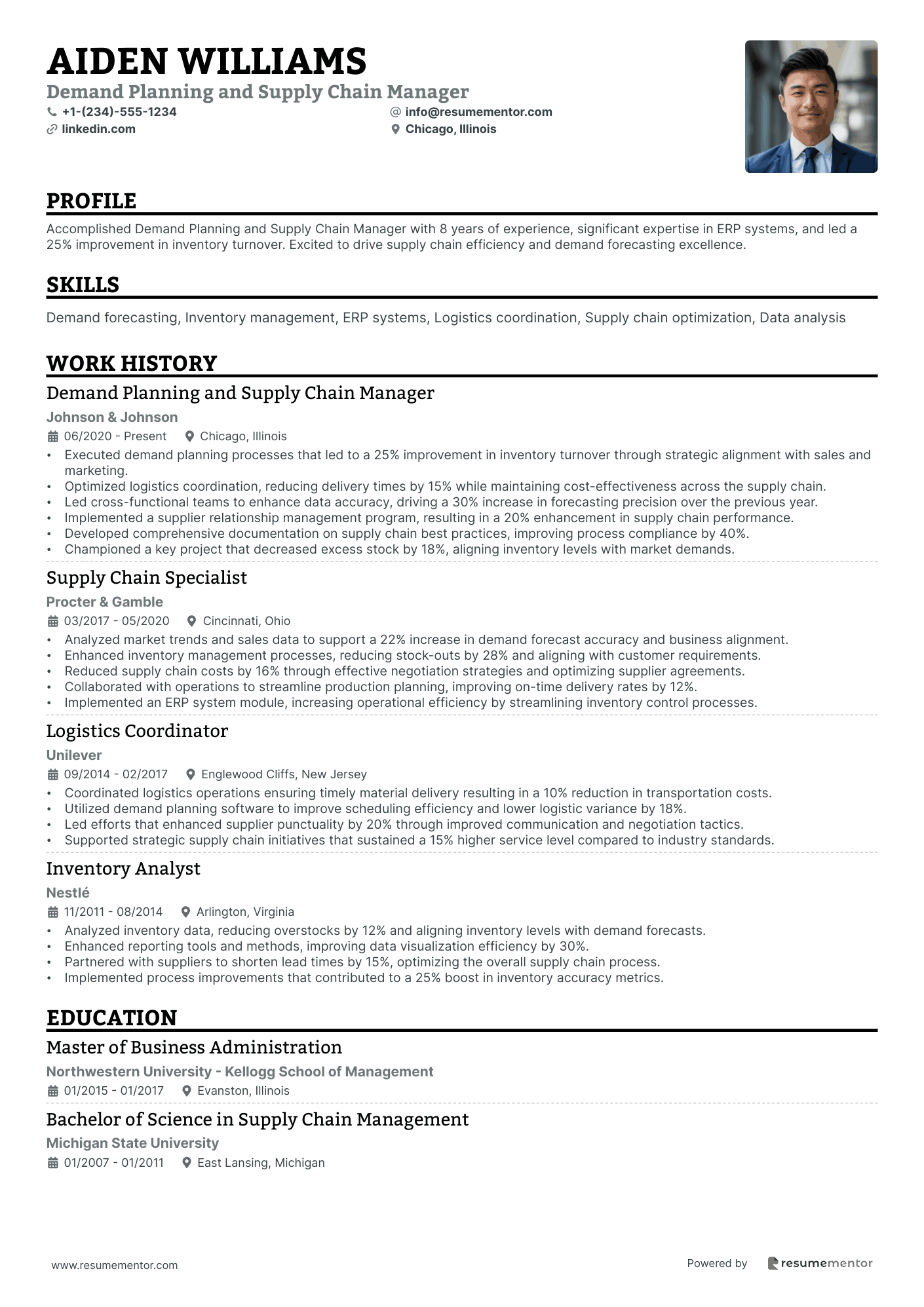 Demand Planning and Supply Chain Manager