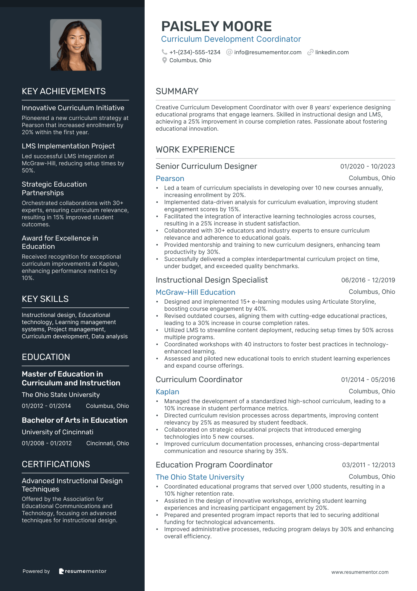 Curriculum Development Coordinator
