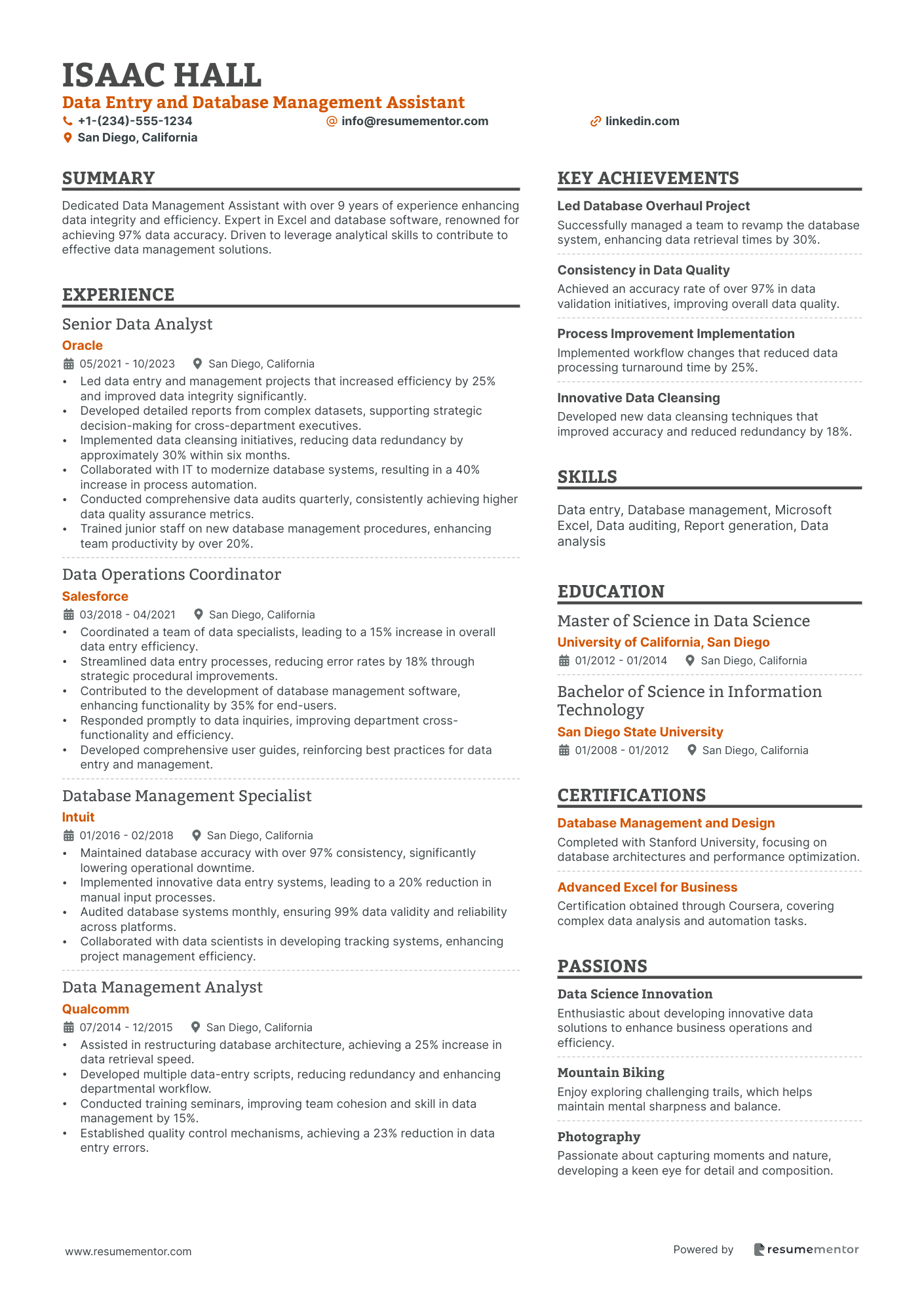 Data Entry and Database Management Assistant