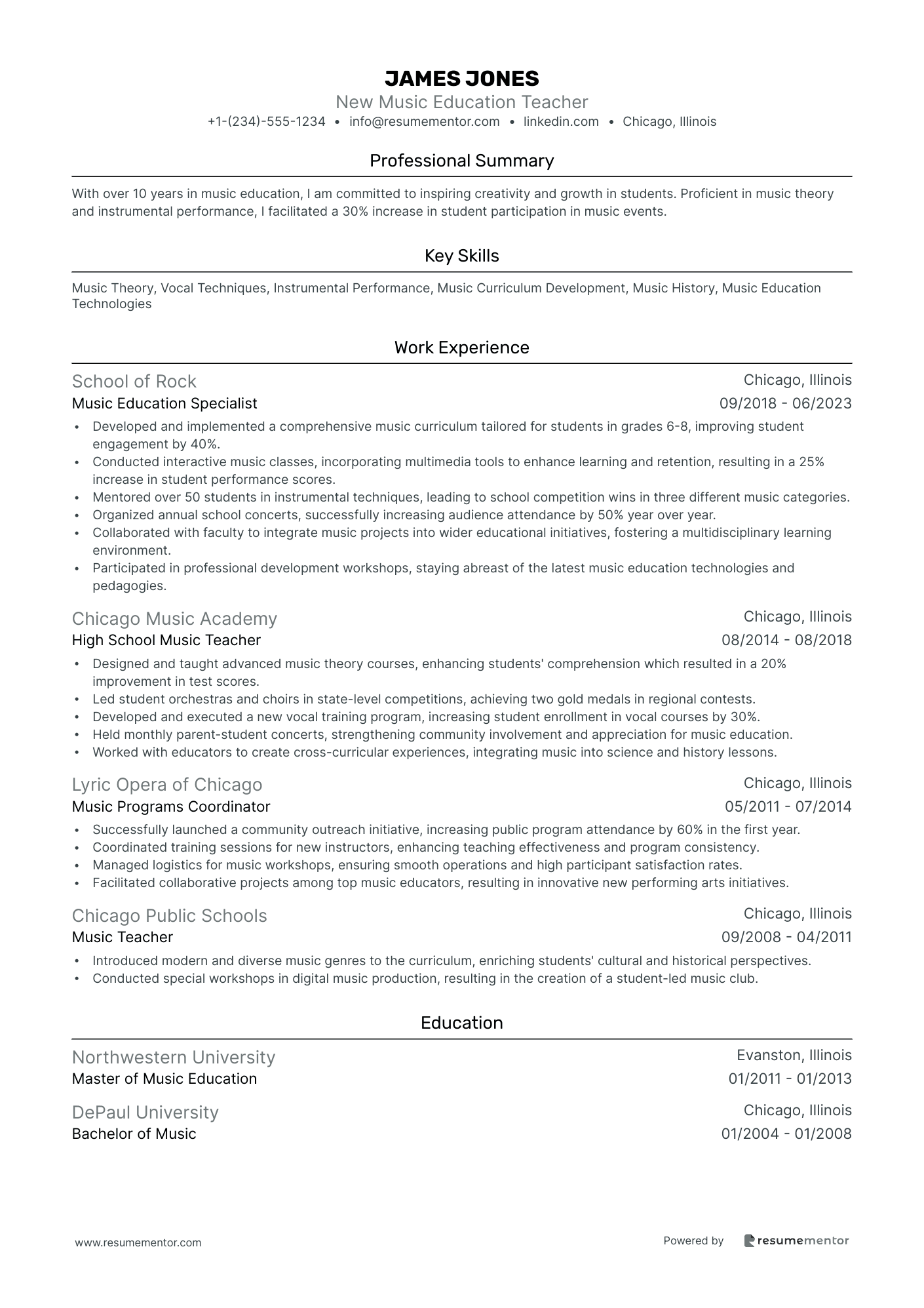 New Music Education Teacher