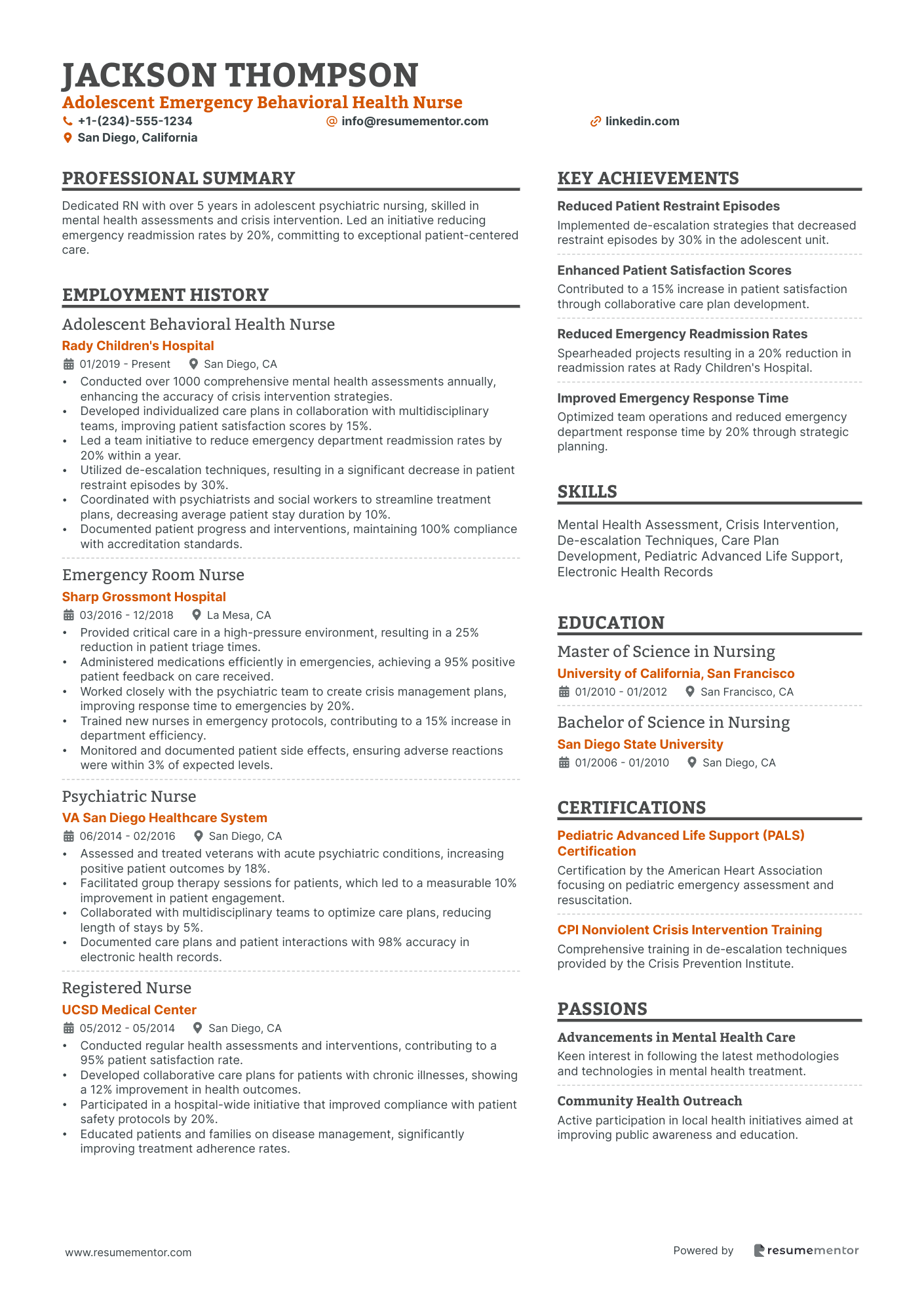 Adolescent Emergency Behavioral Health Nurse