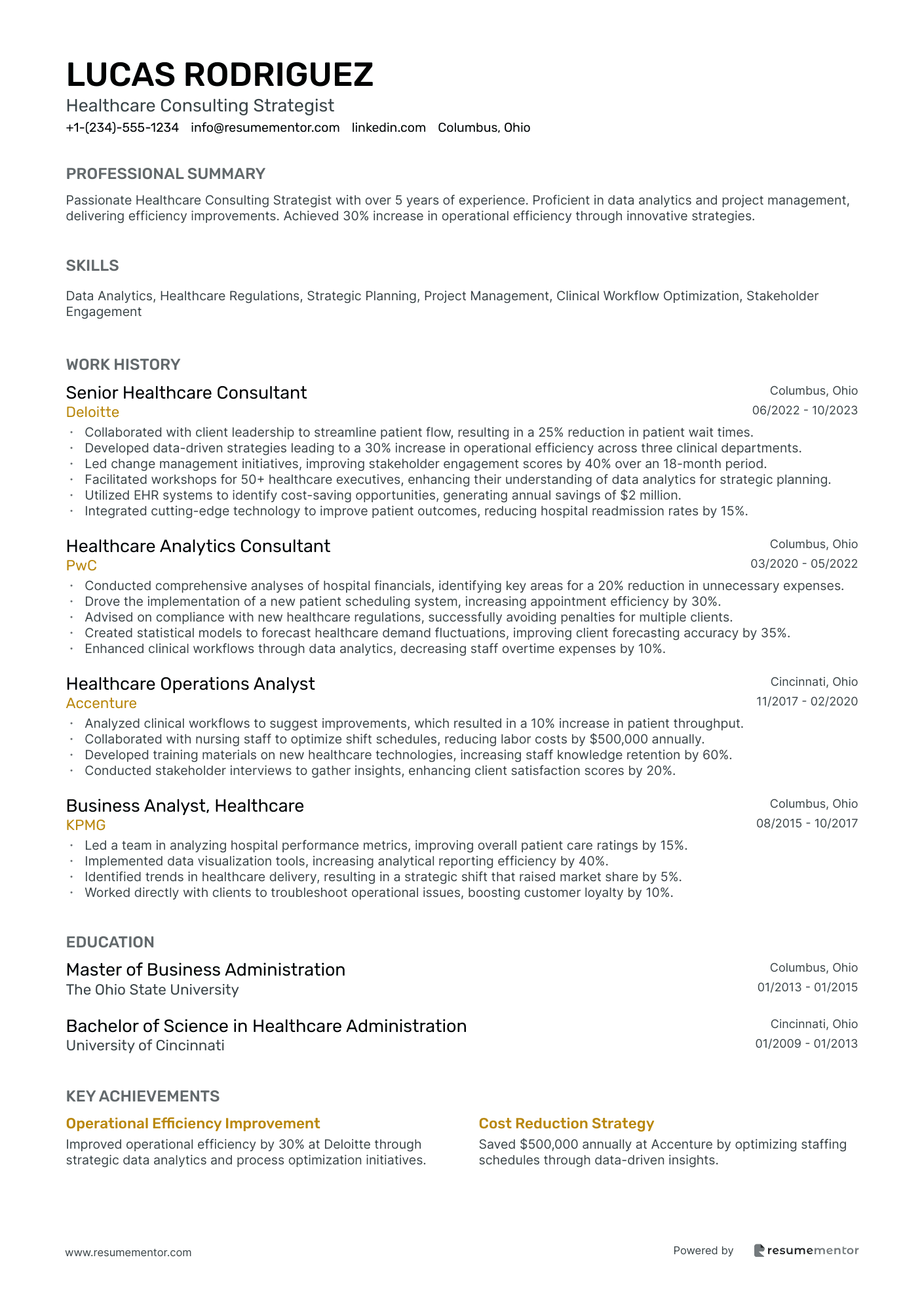 Healthcare Consulting Strategist