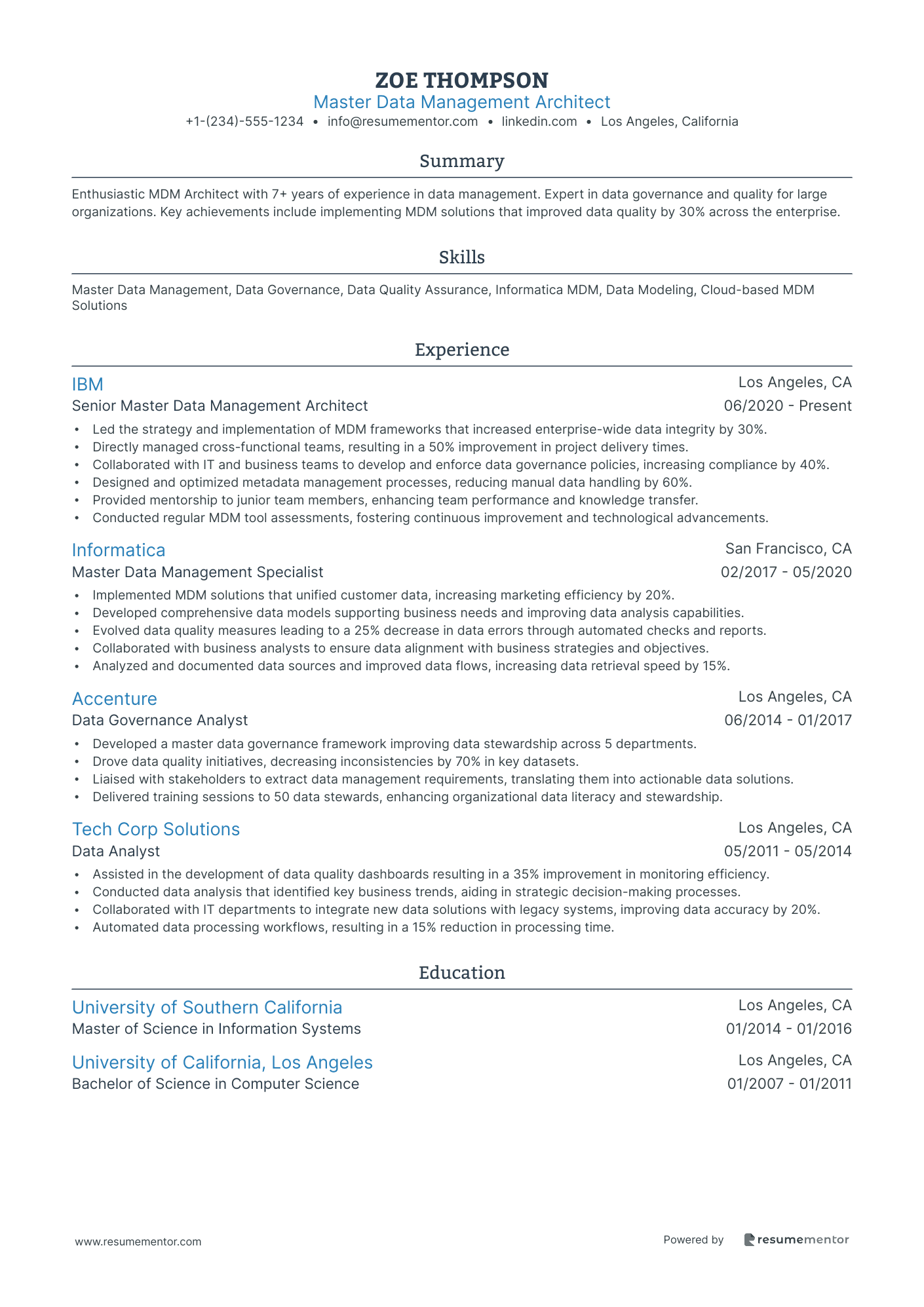 Master Data Management Architect