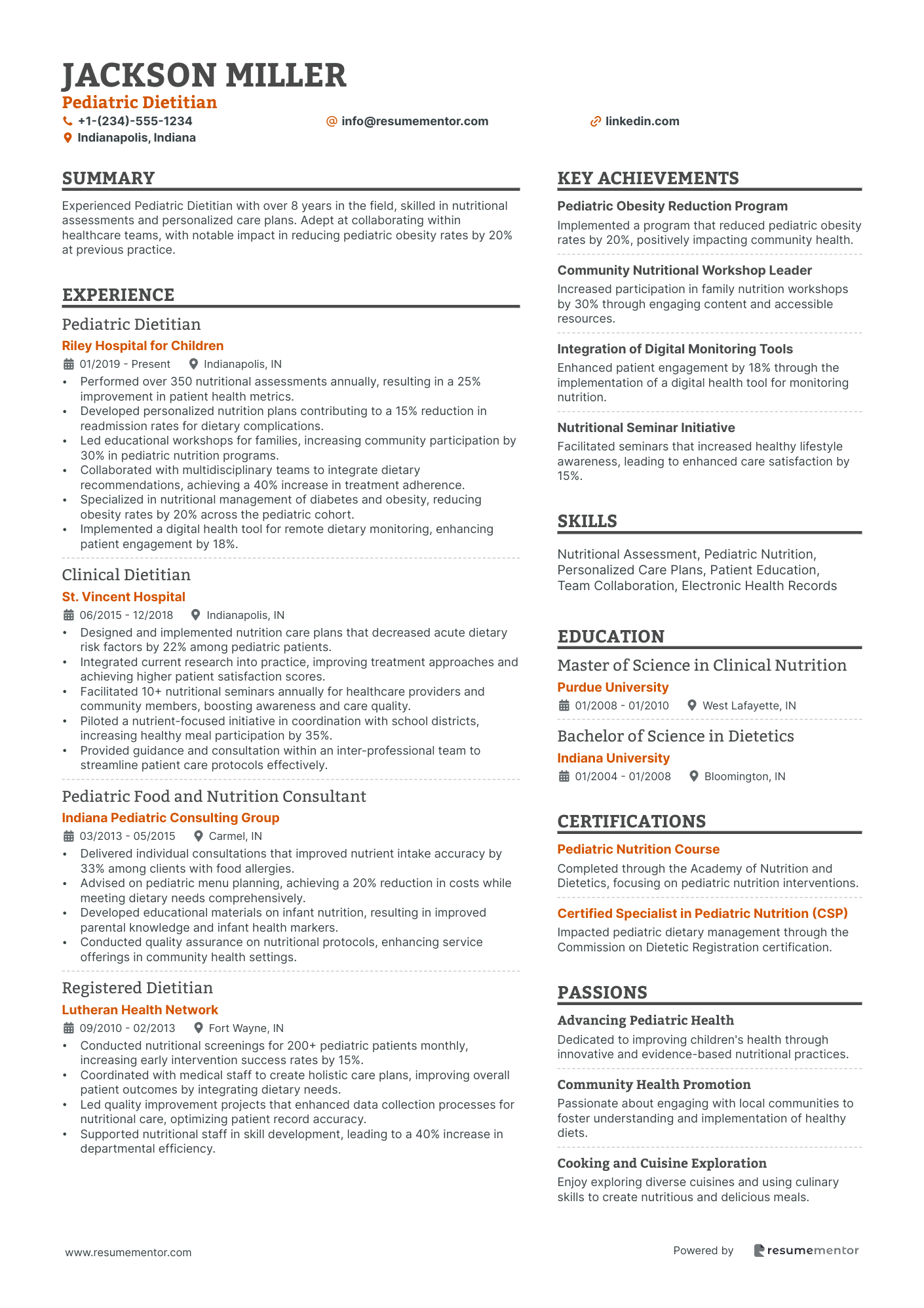 Pediatric Dietitian