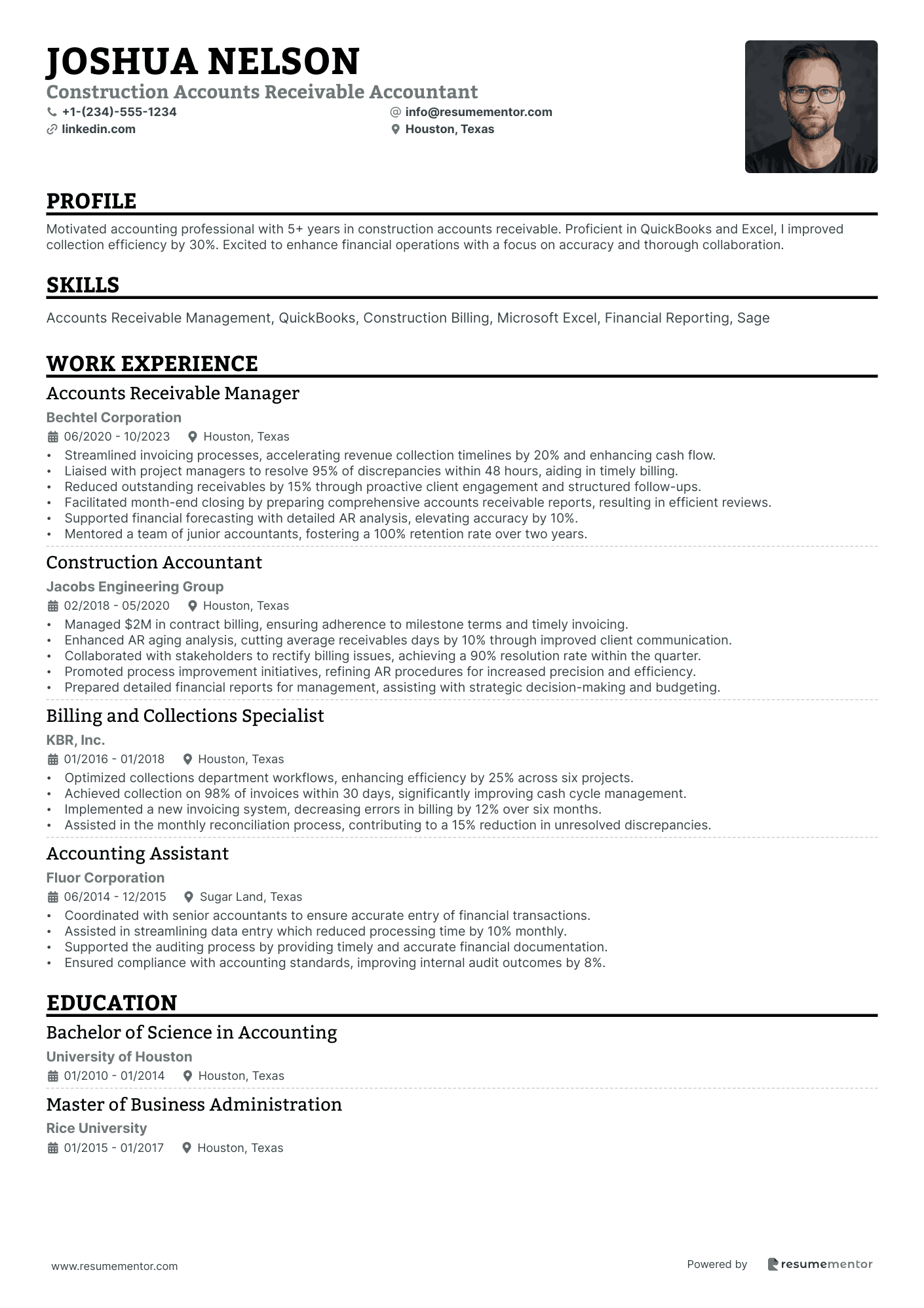 Construction Accounts Receivable Accountant