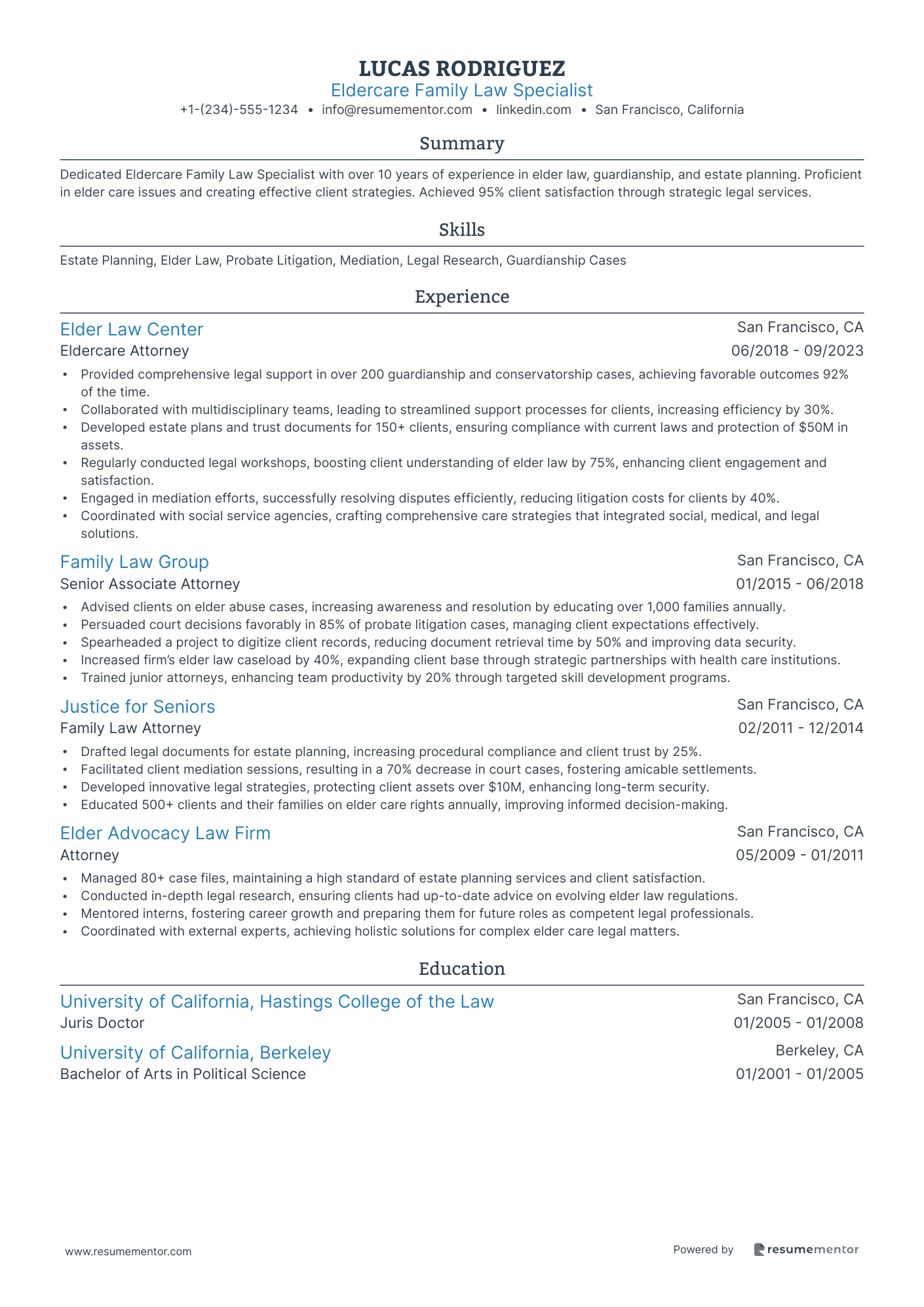 Eldercare Family Law Specialist