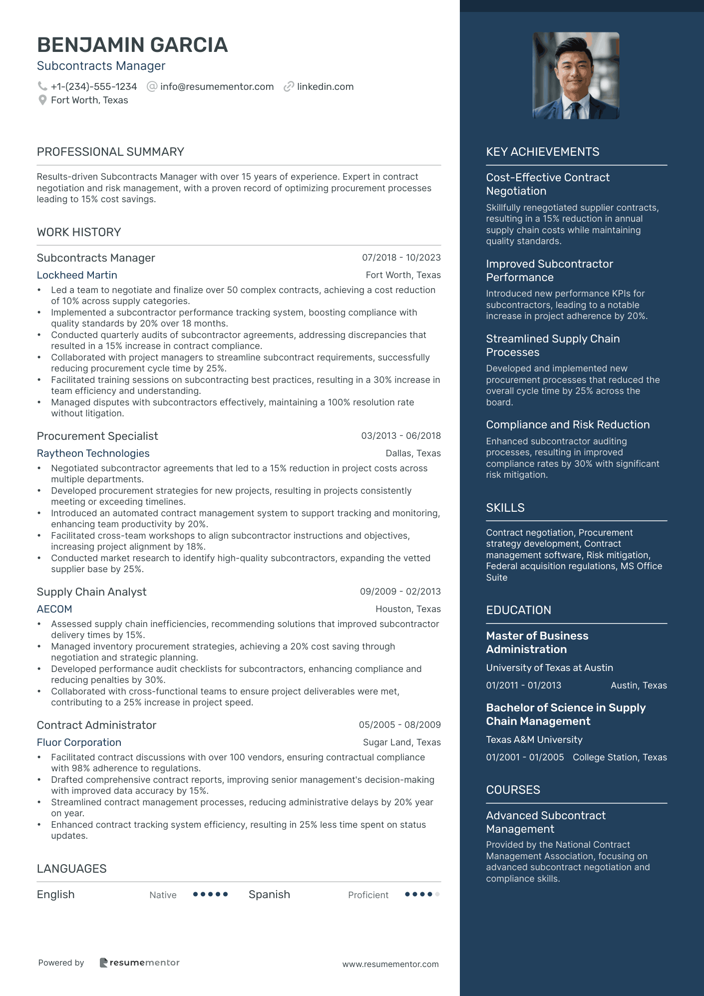Subcontracts Manager