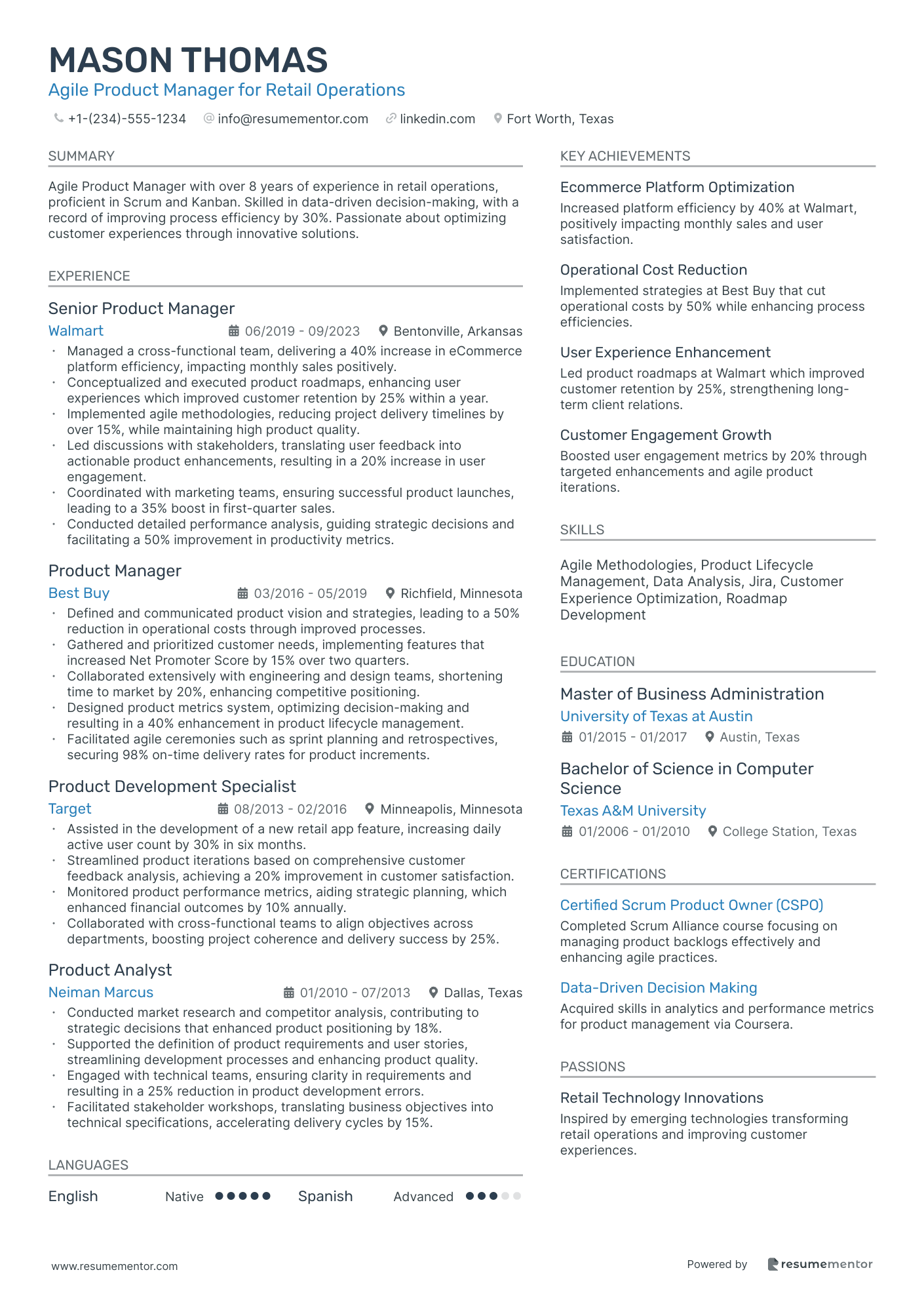 Agile Product Manager for Retail Operations