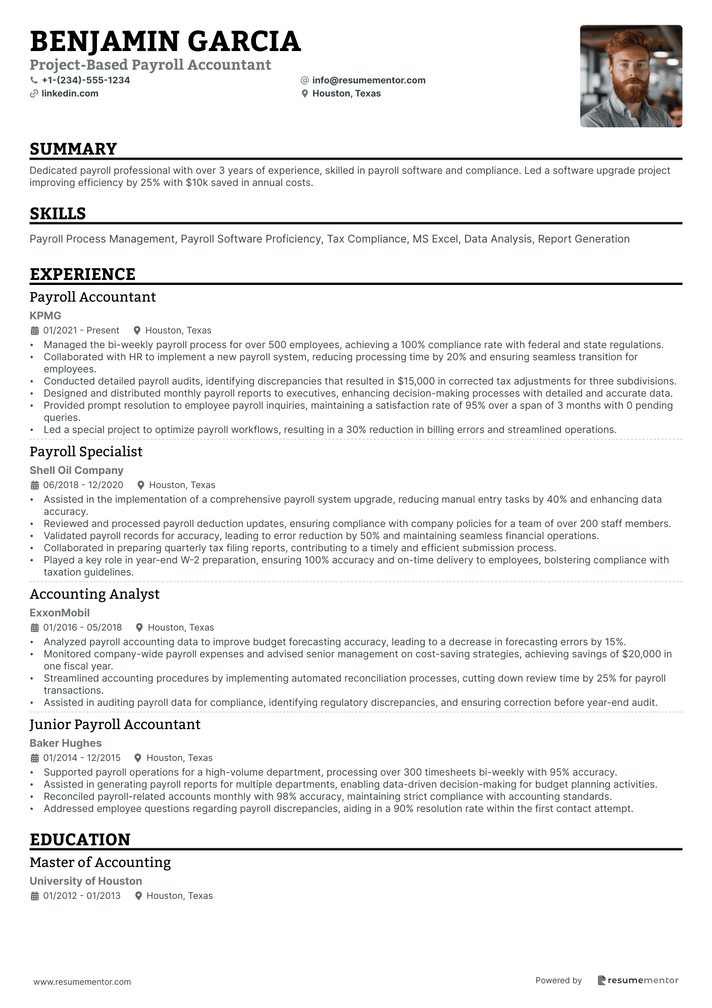 Project Based Payroll Accountant