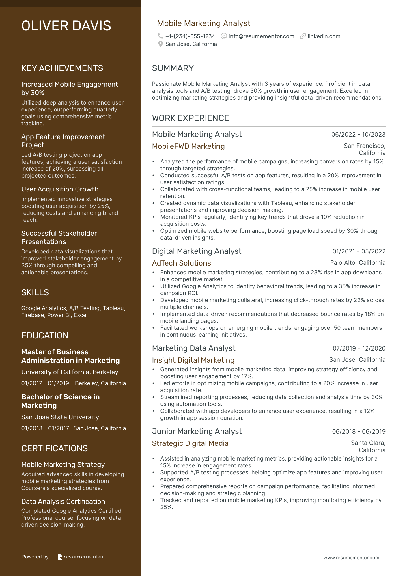 Mobile Marketing Analyst