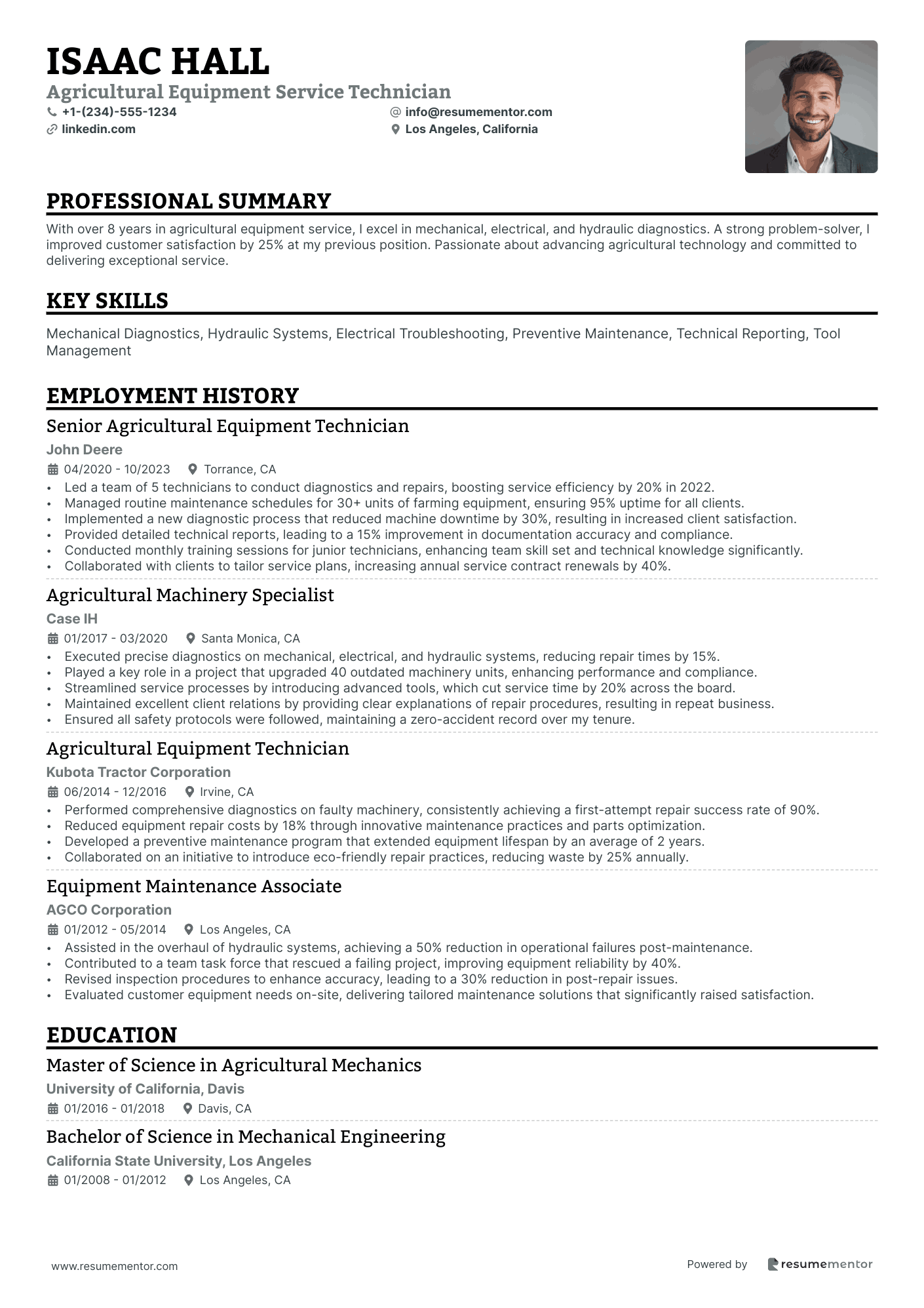 Agricultural Equipment Service Technician