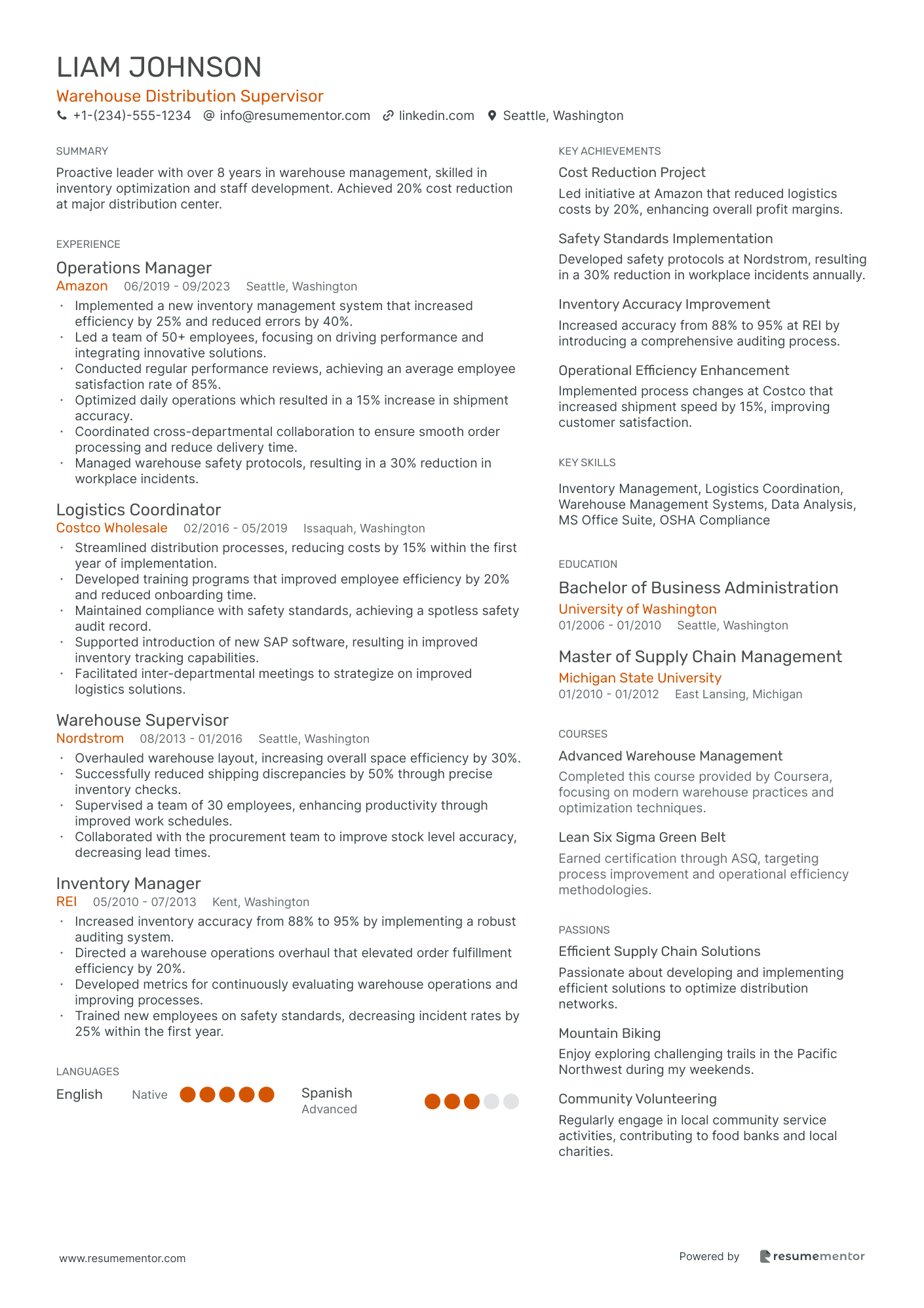 Warehouse Distribution Supervisor