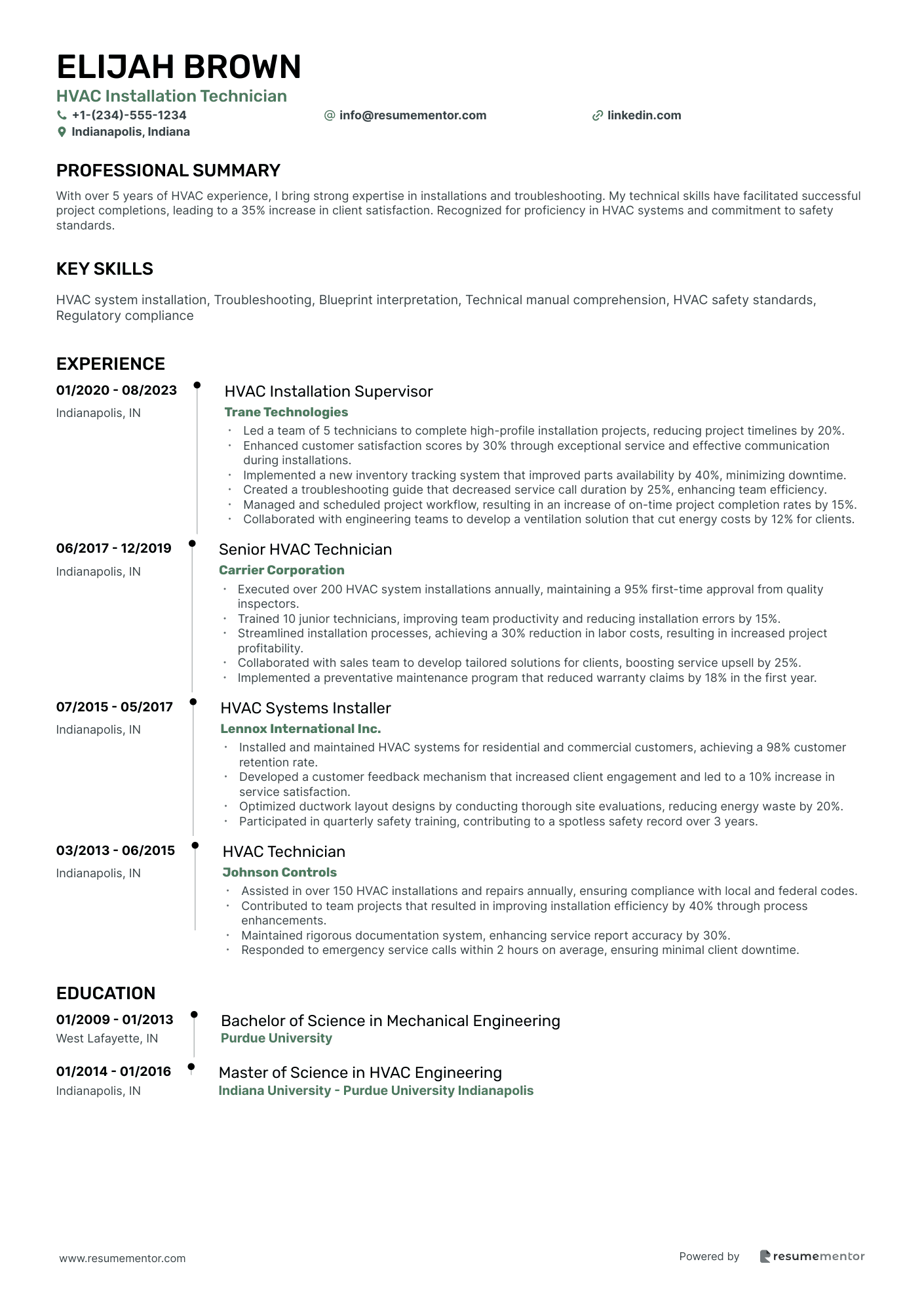 HVAC Installation Technician
