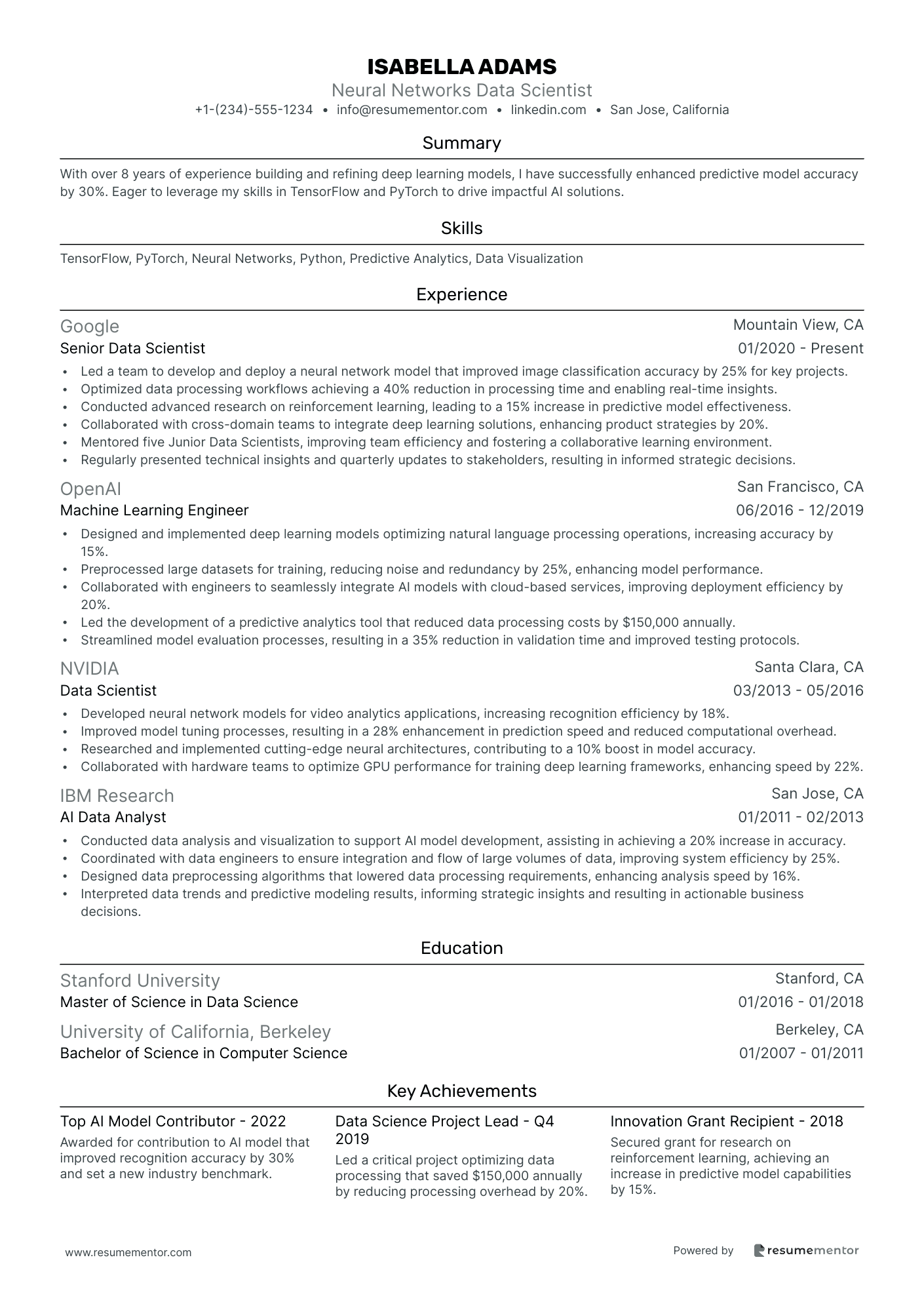 Neural Networks Data Scientist