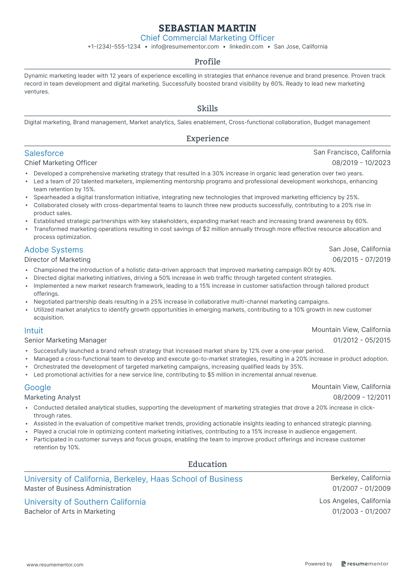 Chief Commercial Marketing Officer
