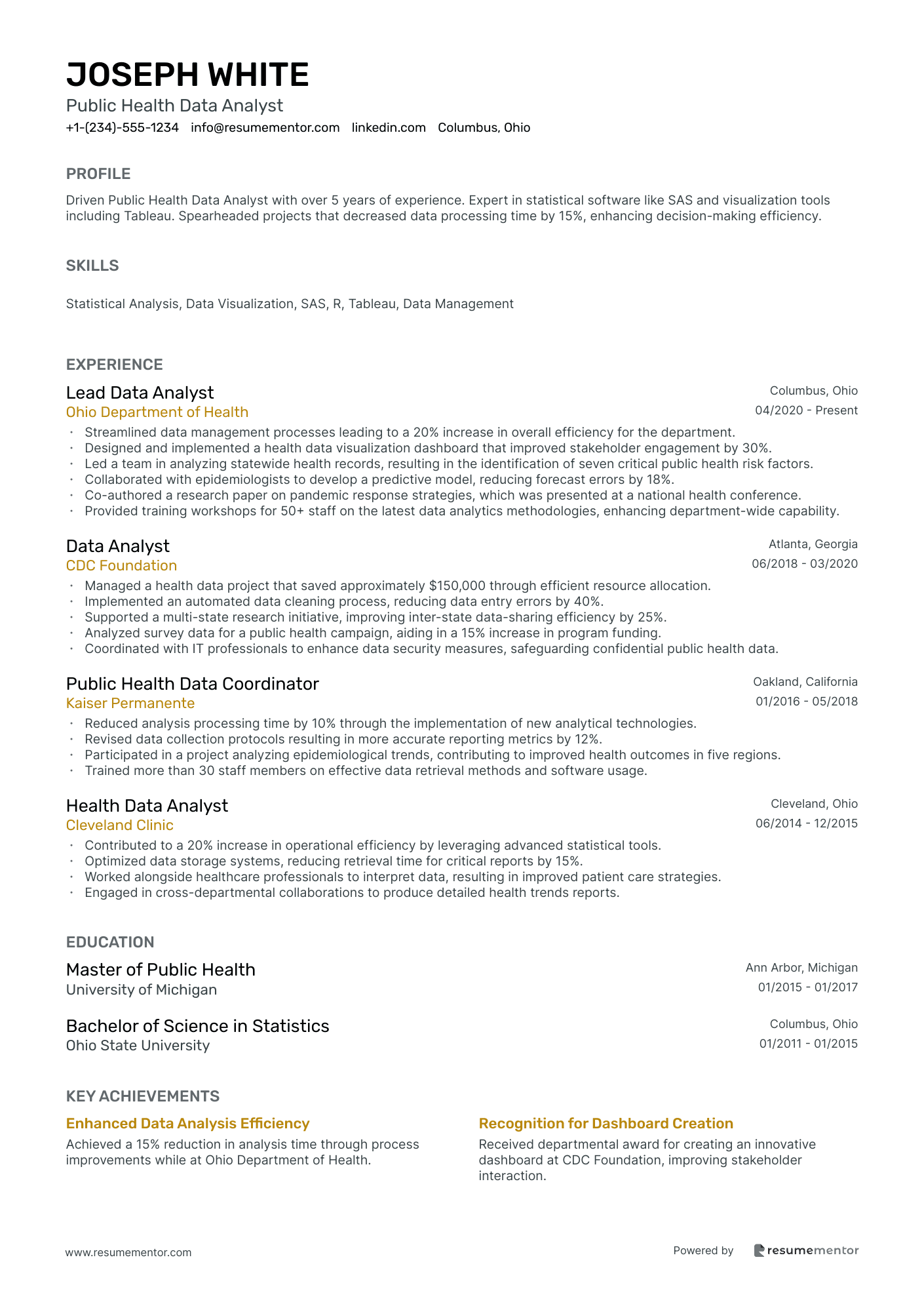 Public Health Data Analyst