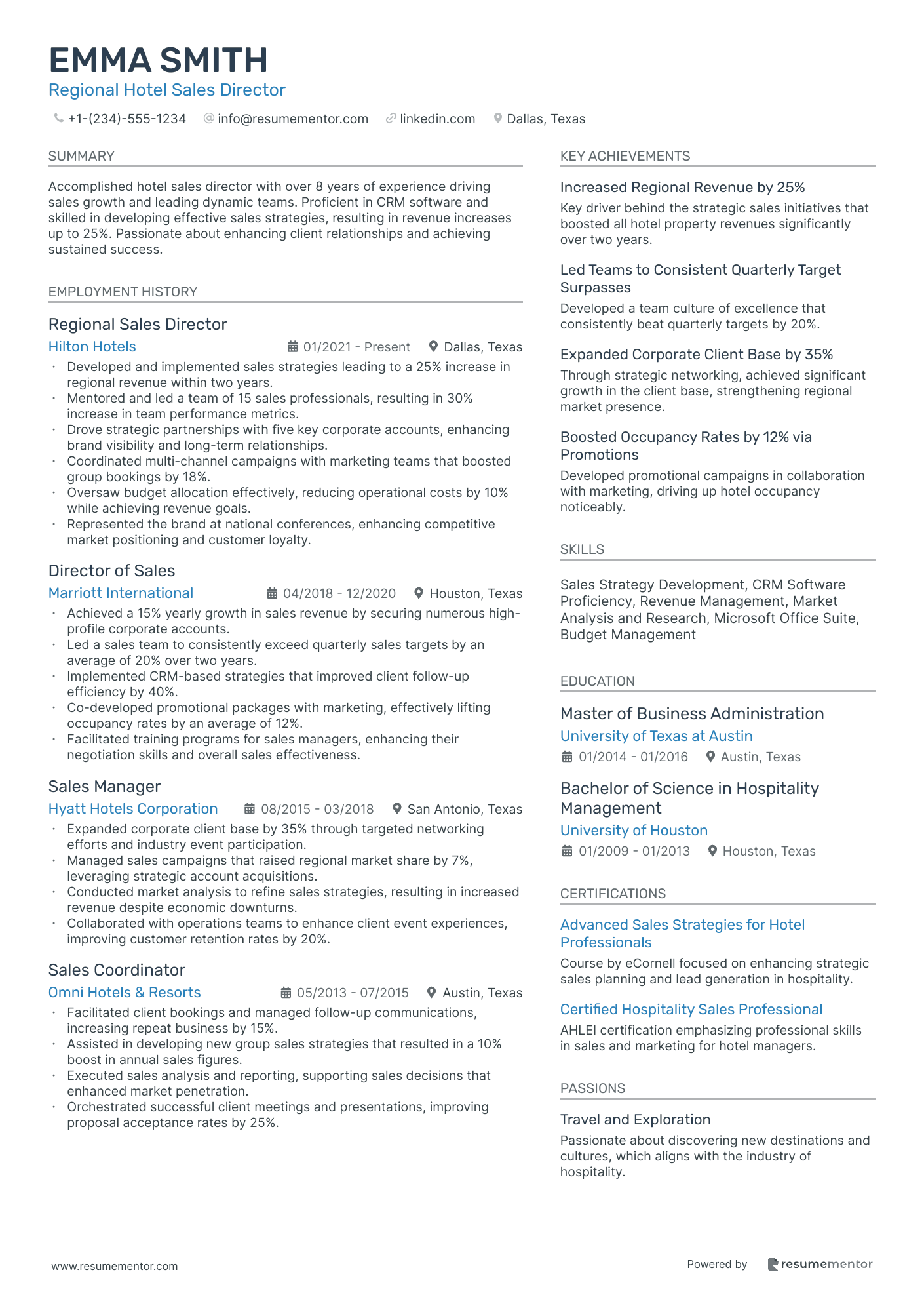 Regional Hotel Sales Director