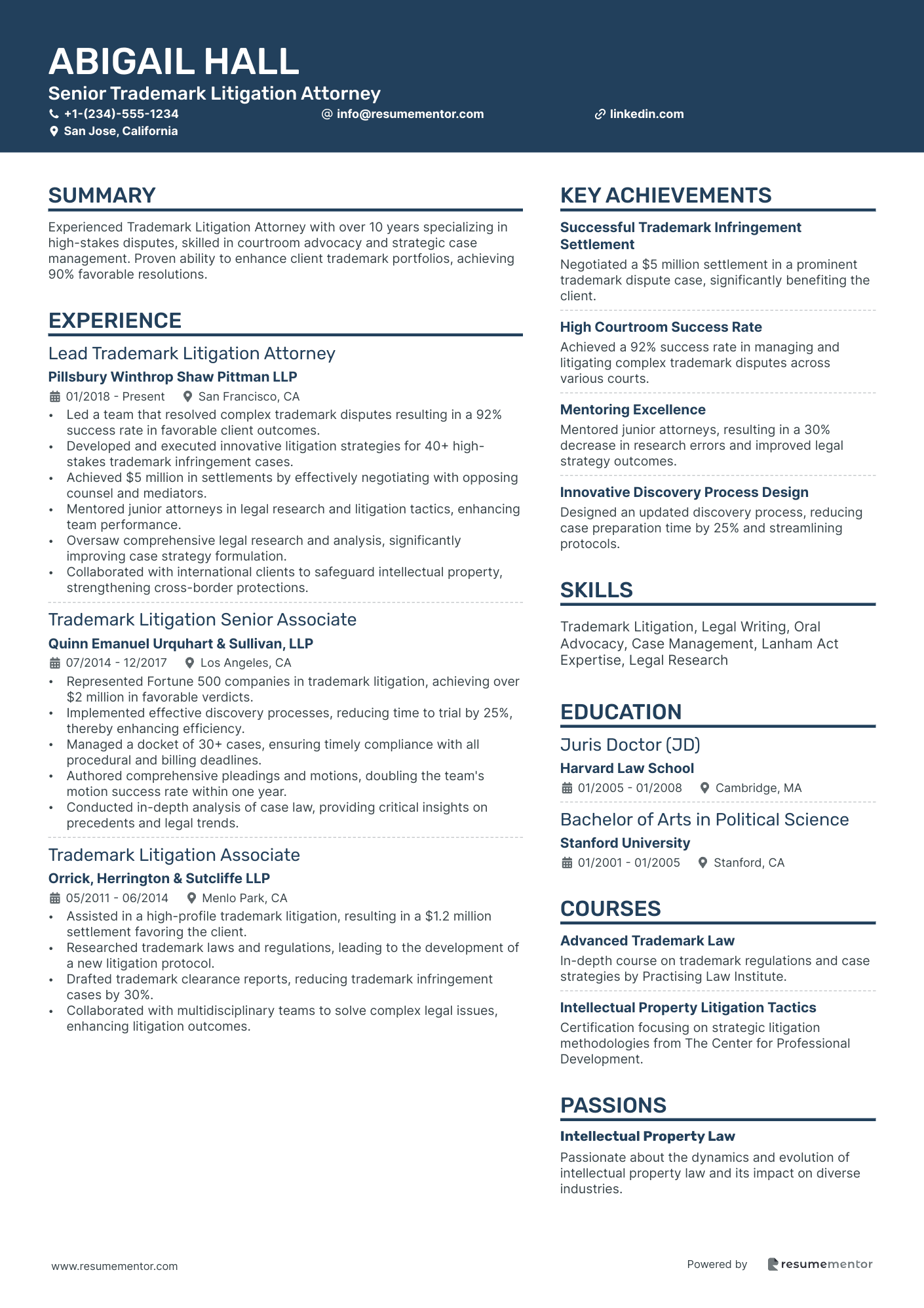 Senior Trademark Litigation Attorney