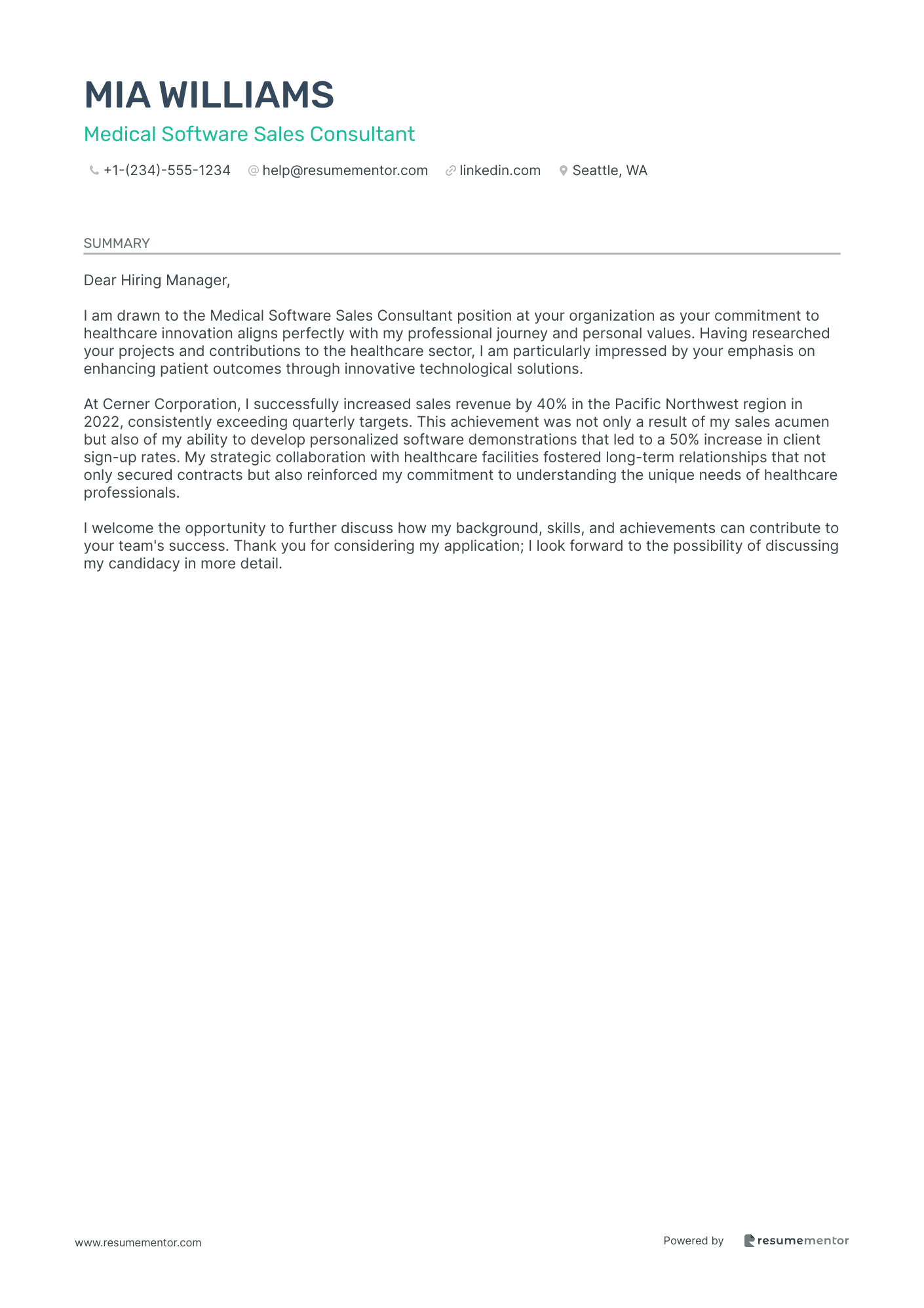 Medical Software Sales Consultant